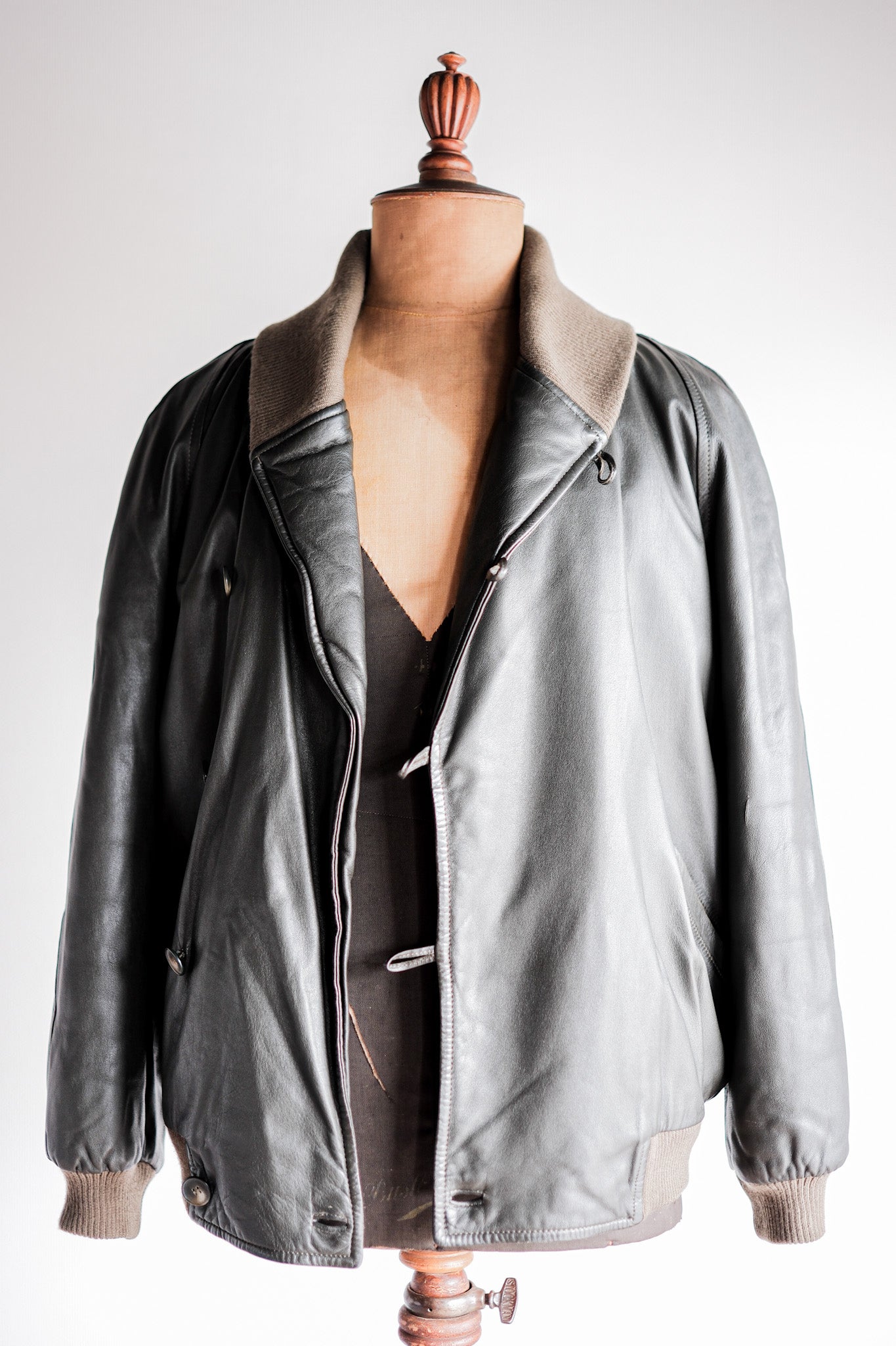 【~80’s】Old Christian Dior Shawl Collar Leather Blouson Size.50