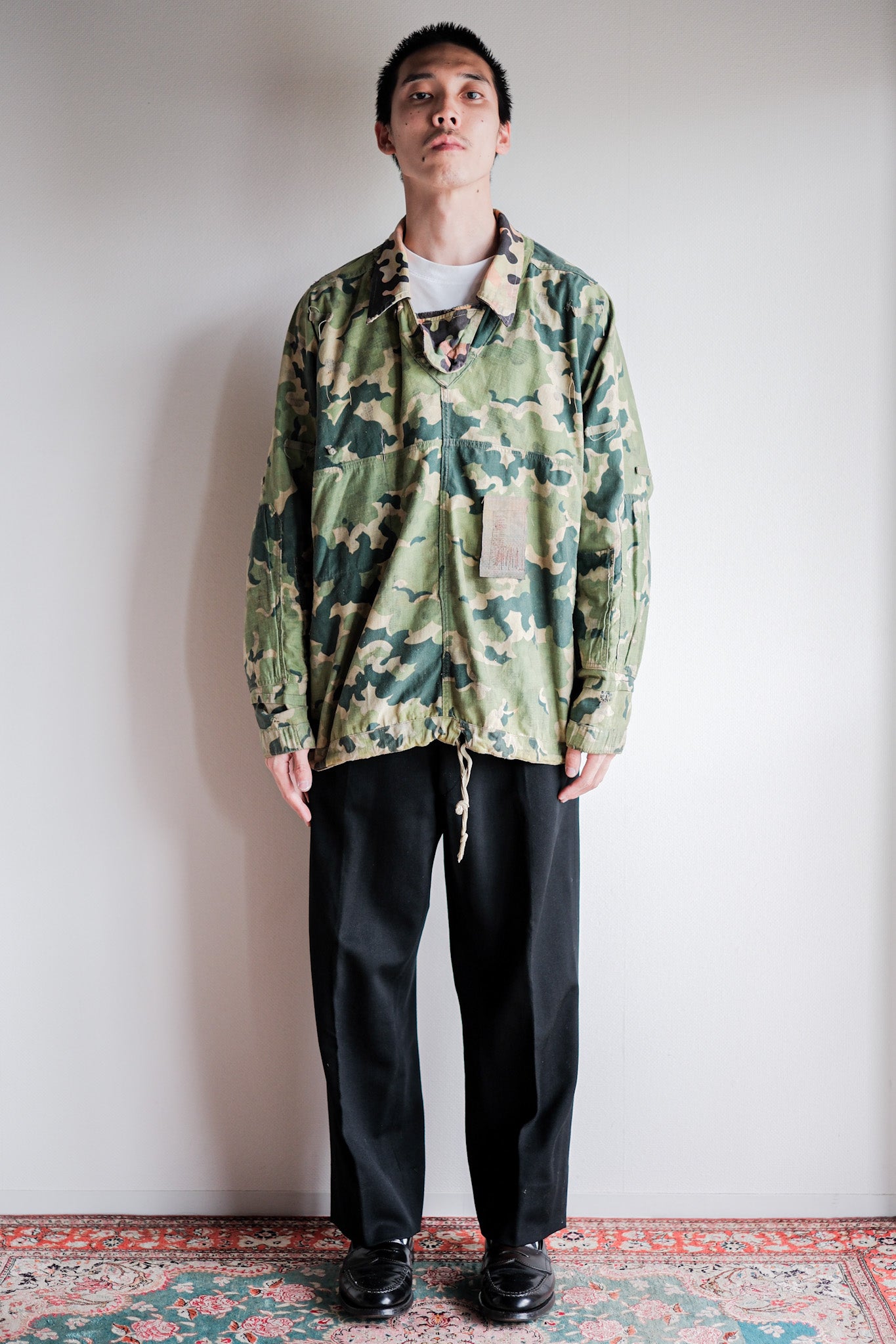 50's] Czechoslovakian Army Dubaky Camouflage Reversible Smock