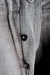 【~30's】French Vintage Salt & Pepper Cotton Twill Work Pants "Dead Stock"
