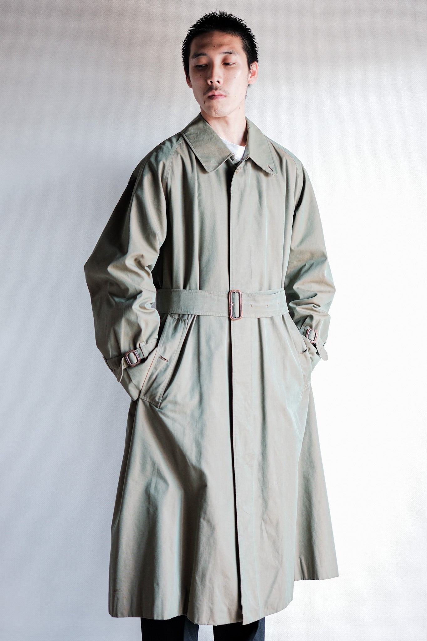 ［~70's］Vintage Burberrys Single Raglan Rider Coat C100 With Liner Size.52RL "TAMAMUSHI"