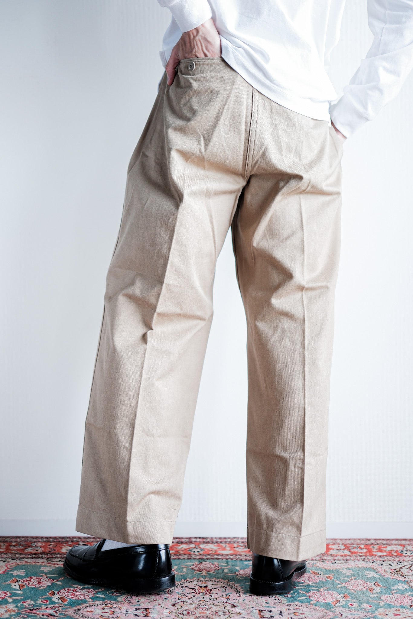 ［~50's］French Army M52 Chino Trousers Size.12 "Dead Stock"