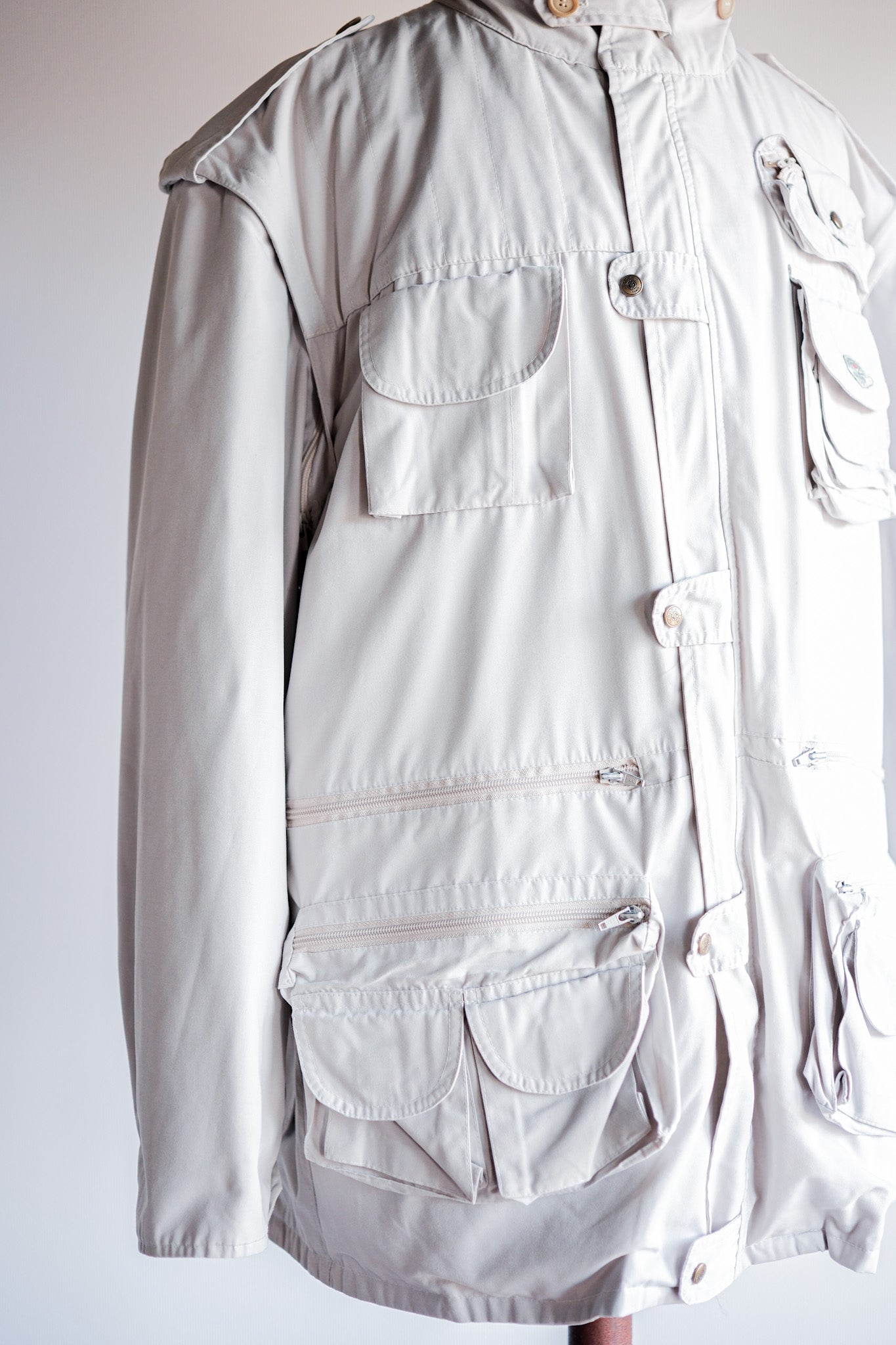 ［~90's］Old Renoma Paris Detachable Sleeve Multi Pocket Jacket With Liner