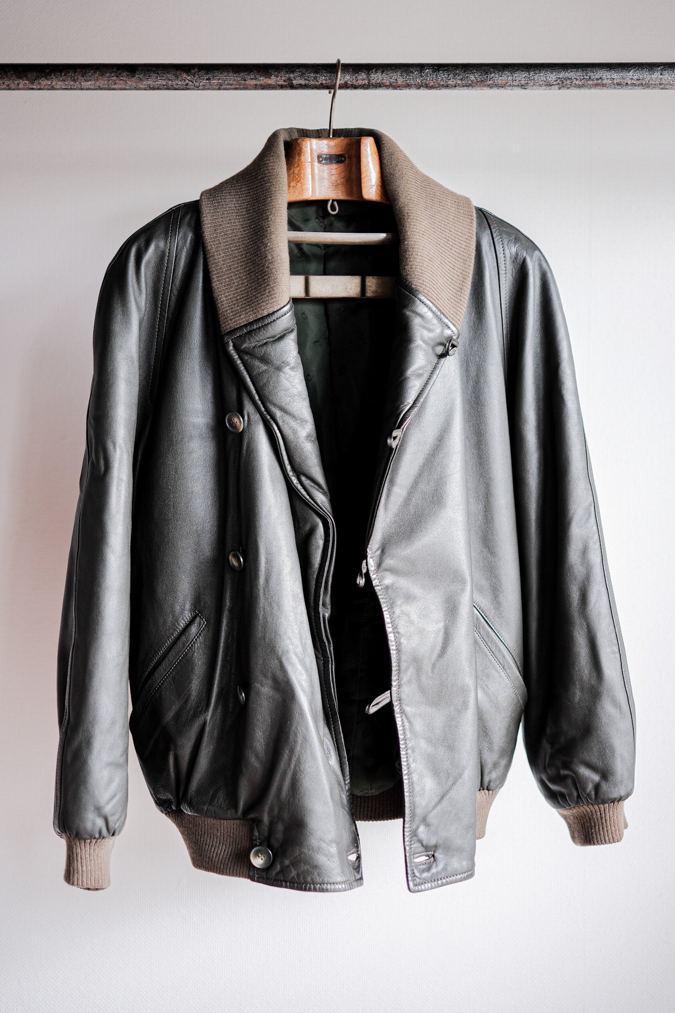 ［~80’s］Old Christian Dior Shawl Collar Leather Blouson Size.50
