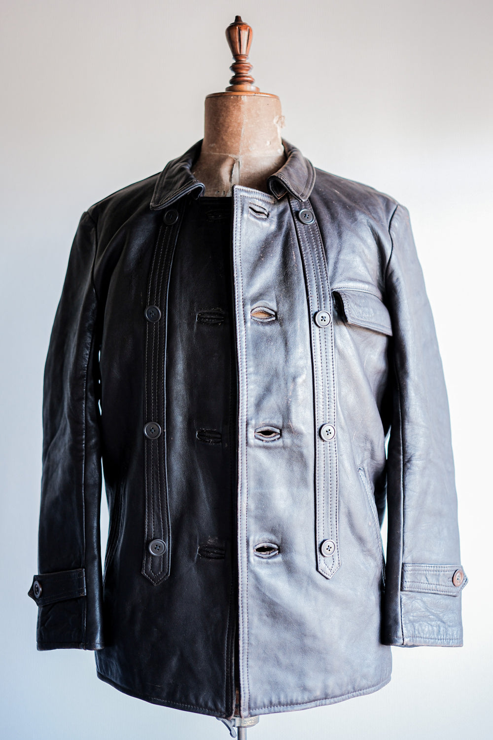 【~80's】French Vintage Le Corbusier Leather Work Jacket "GVF"