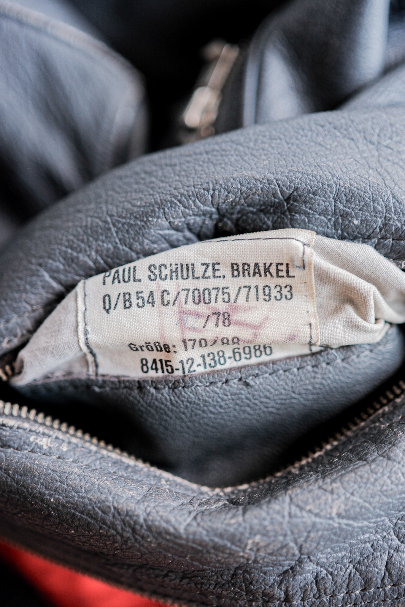 ［~70’s］West German Air Force Pilot Leather Jacket Size.3