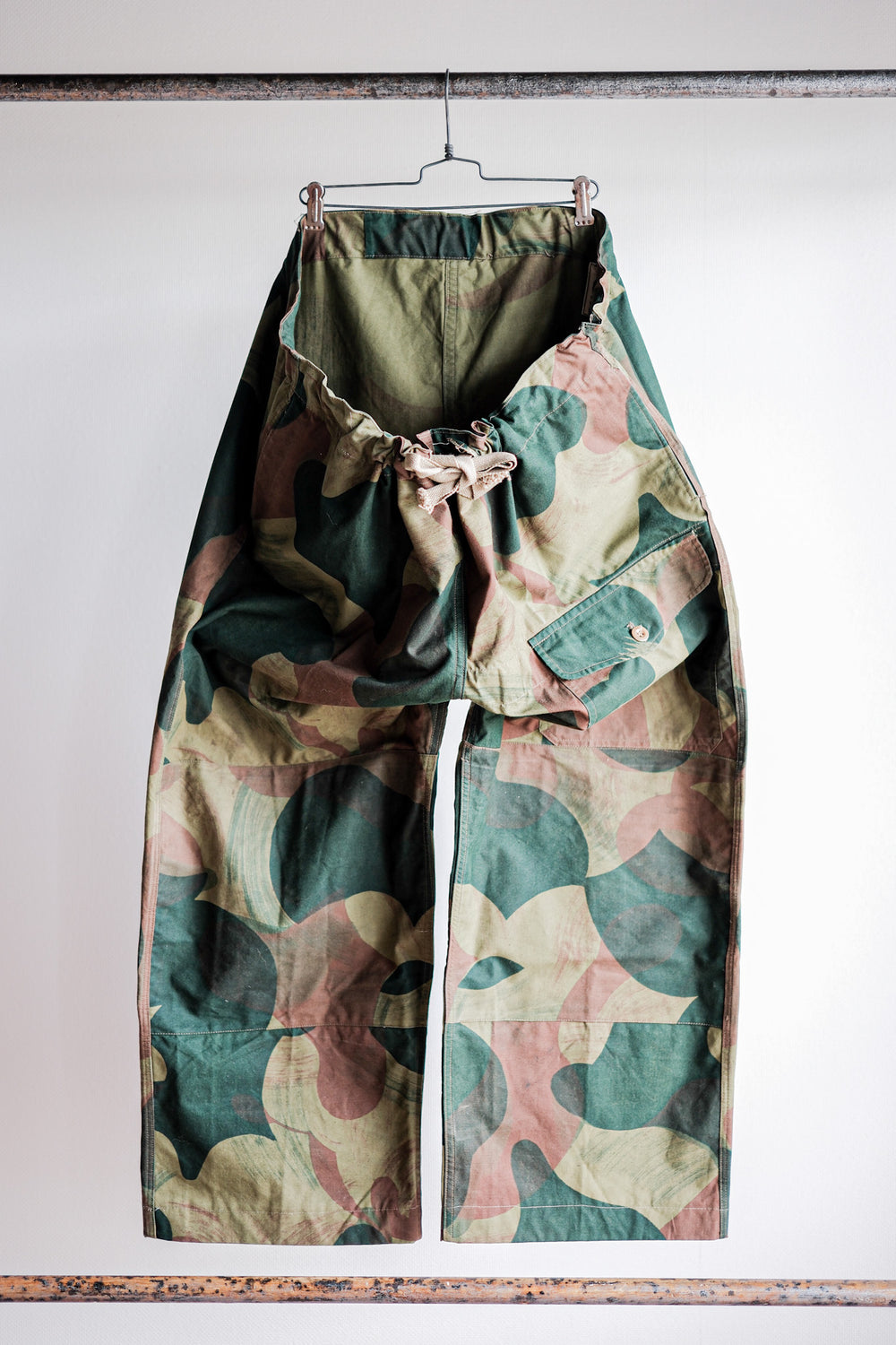 【~50's】Belgium Army Moon & Balls Camouflage Airborne Pants Size.6 "Early Type" "Dead Stock"
