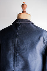 [~ 60's] แจ็คเก็ตตัวตุ่นสีดำวินเทจฝรั่งเศสขนาด 50 "Le Mont Stockel" "Dead Stock"
