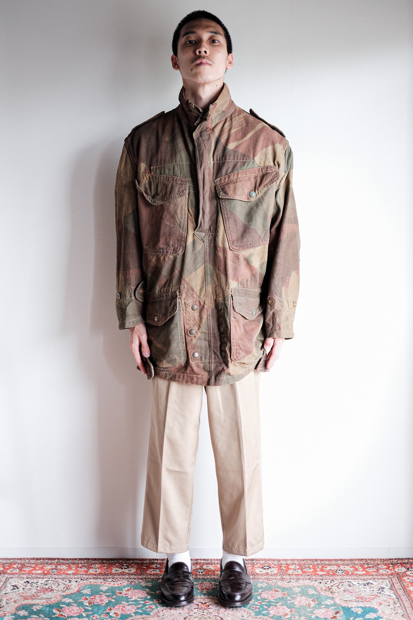 [~ 40's] WWⅡ British Army AIRBORNE TROOPS BRUSHSTROKE CAMOUFLAGE DENISON SMOCK "SAS"