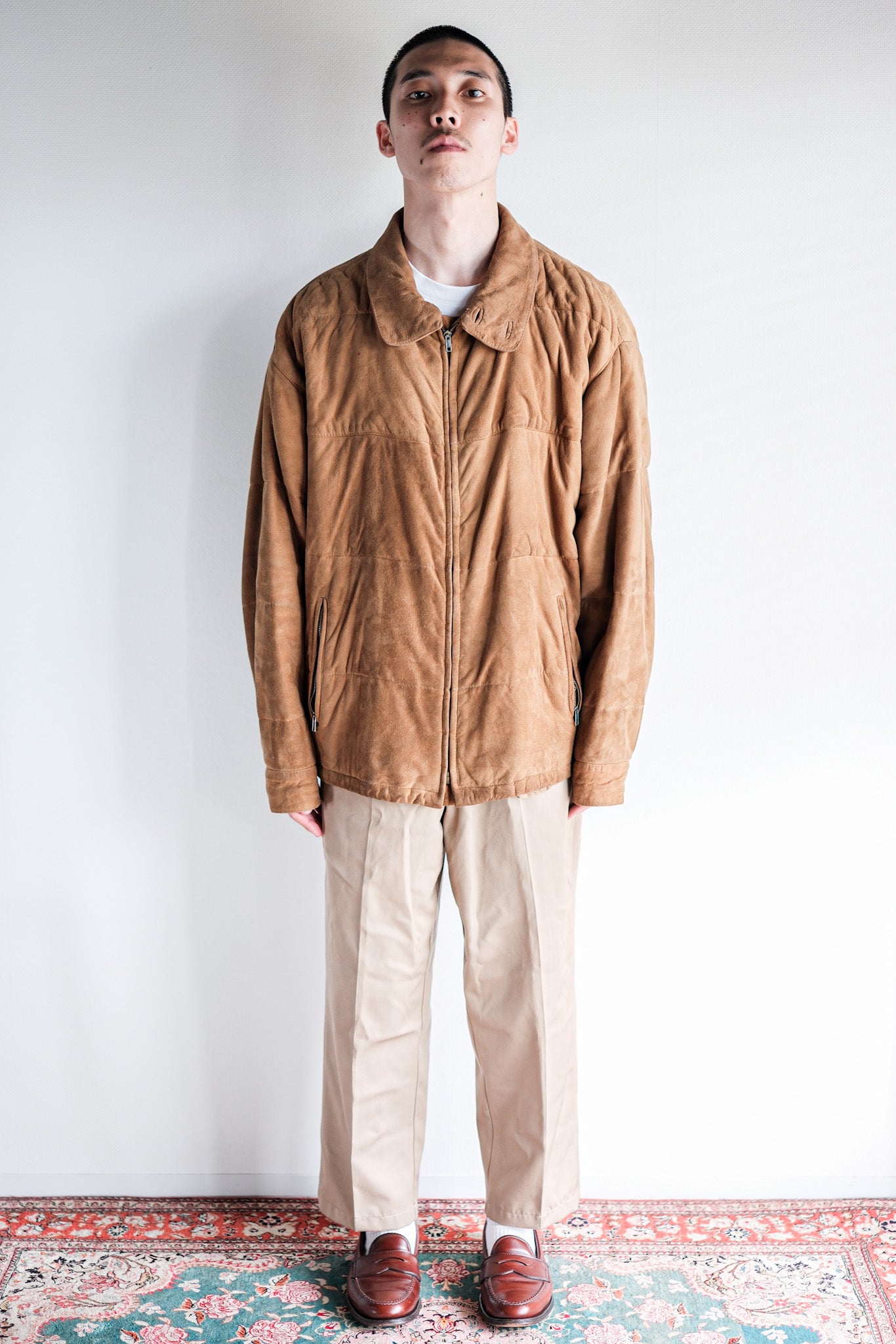 ［~80's］Old GIORGIO ARMANI Suede Leather Jacket