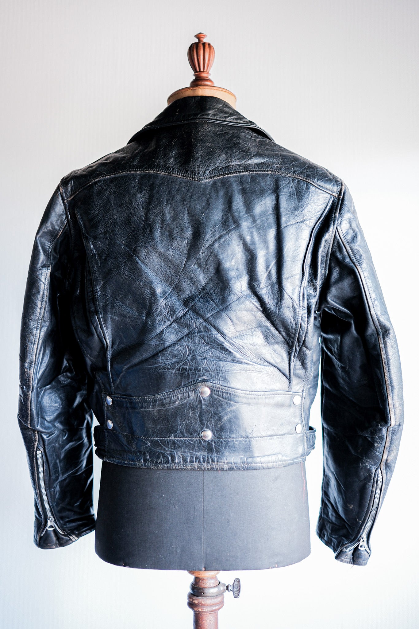 [~ 50's] American Vintage Two Star Horsehide Motorcycle Leatherer Jacket "Windware"