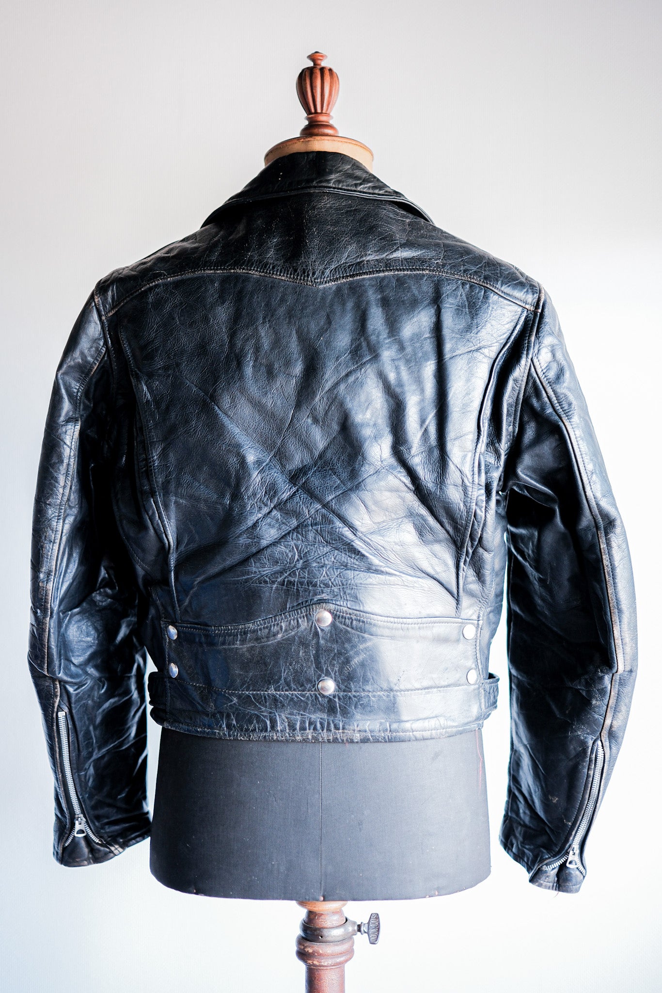 【~50's】American Vintage Two Star Horsehide Motorcycle Leather Jacket "WINDWARD"