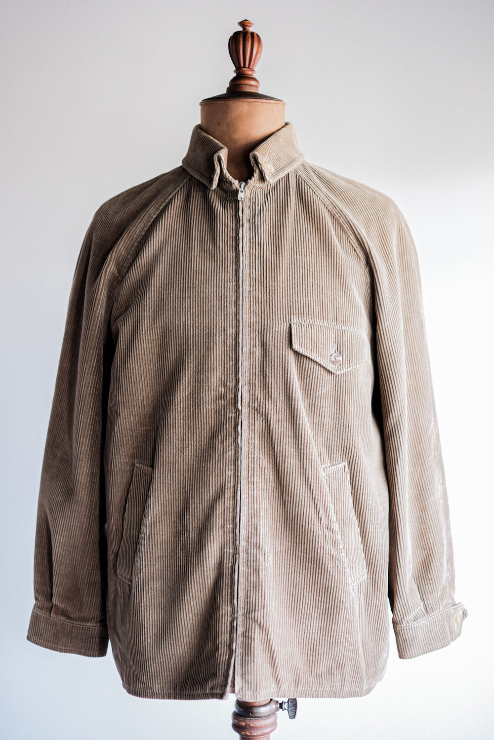 ［~80's］Vintage Aquascutum Raglan Sleeve Brown Corduroy Blouson