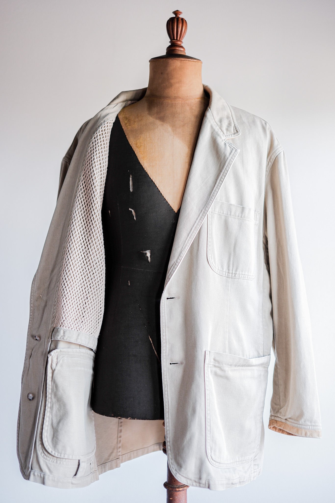 ［~90's］Willis&Geiger Cotton Safari Jacket With Chin Strap Size.L