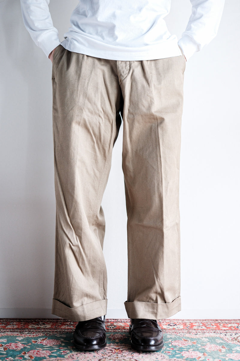 [~ 60's] กองทัพฝรั่งเศส M52 ขนาดกางเกง Chino ขนาด 22 "Dead Stock"