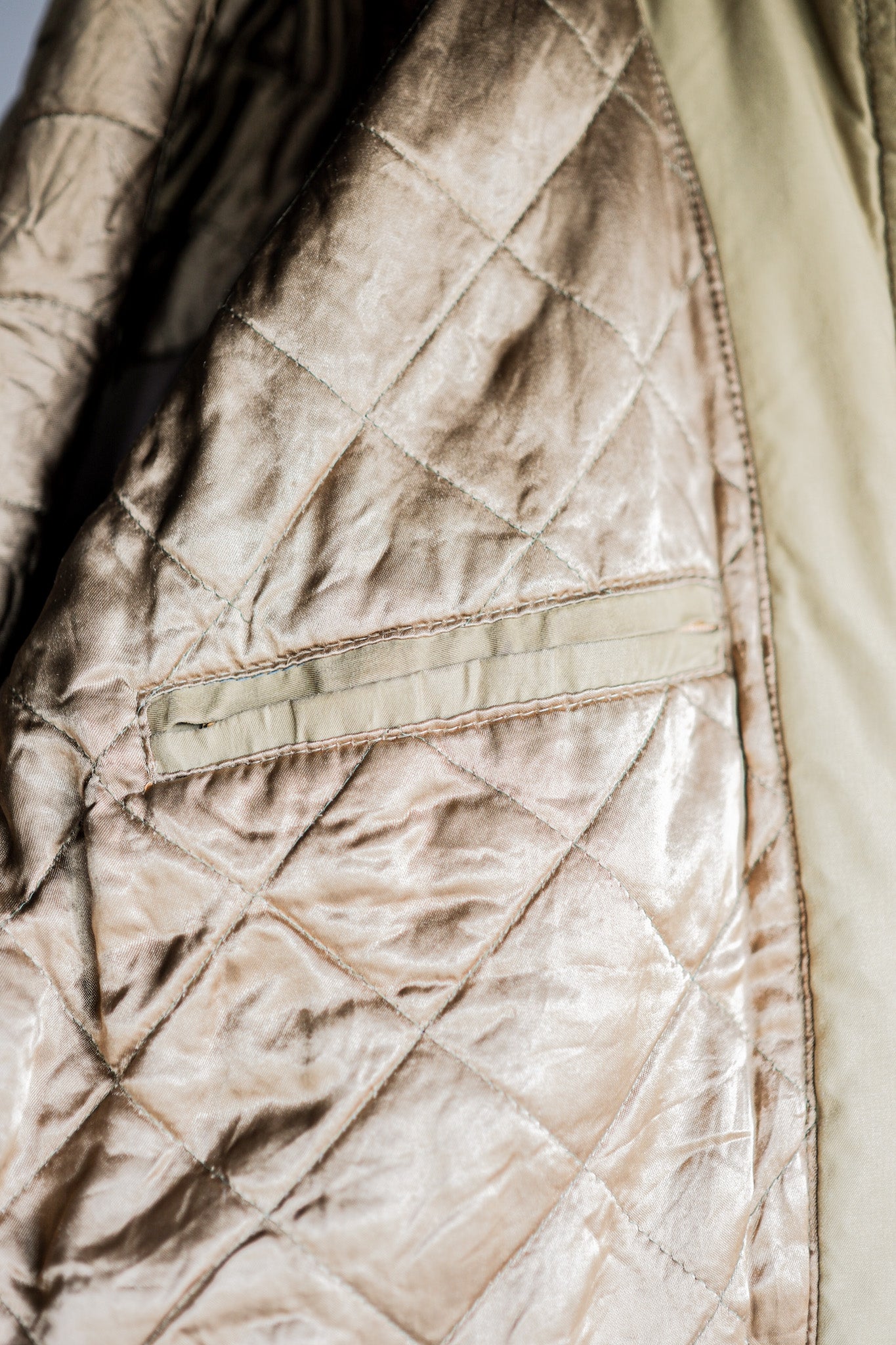 ［~80's］Old Yves Saint Laurent Nylon Quilting Blouson With Chin Strap "Pour Homme"