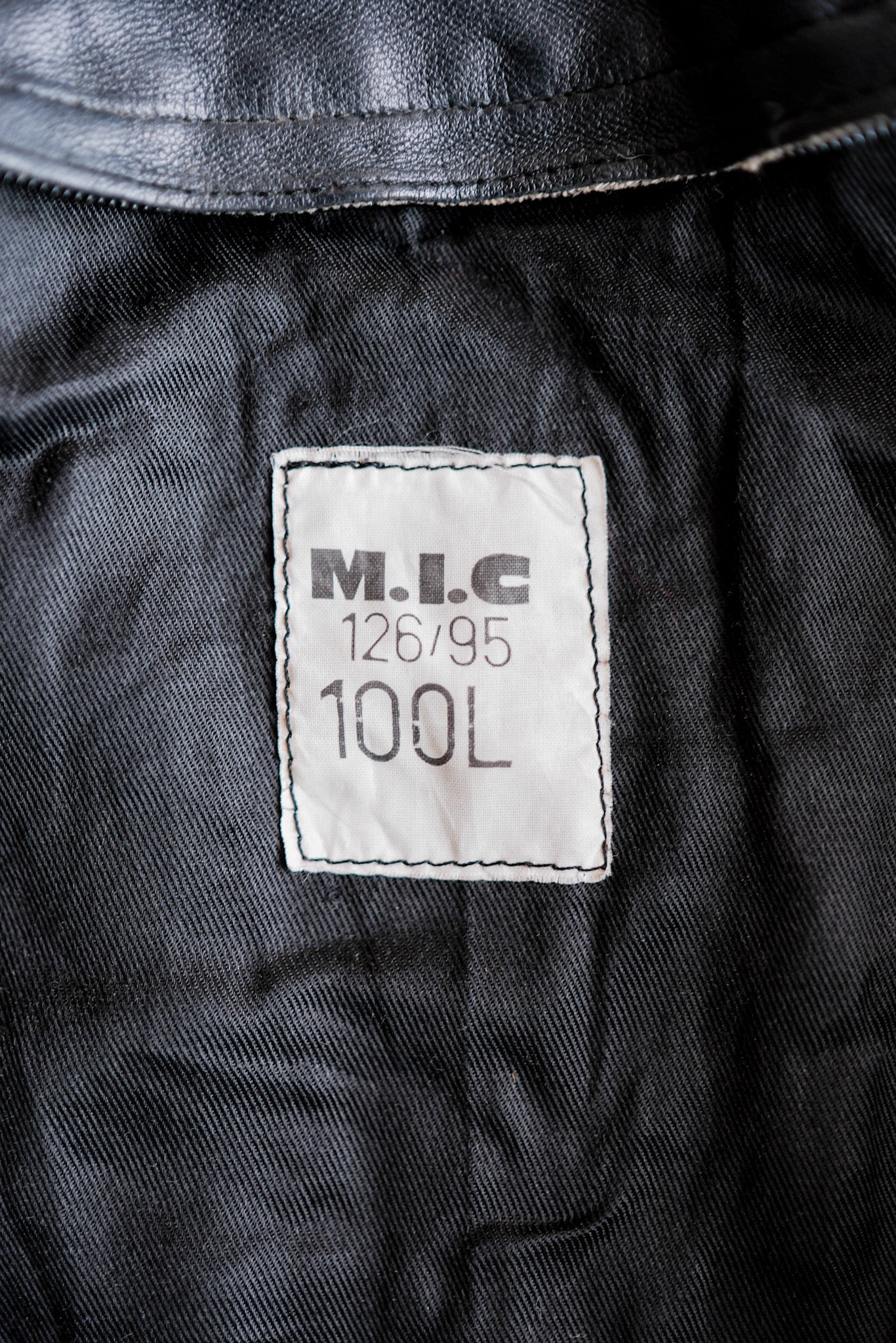 ［~70's］French Air Force Pilot Leather Jacket With Chin Strap Size.100L
