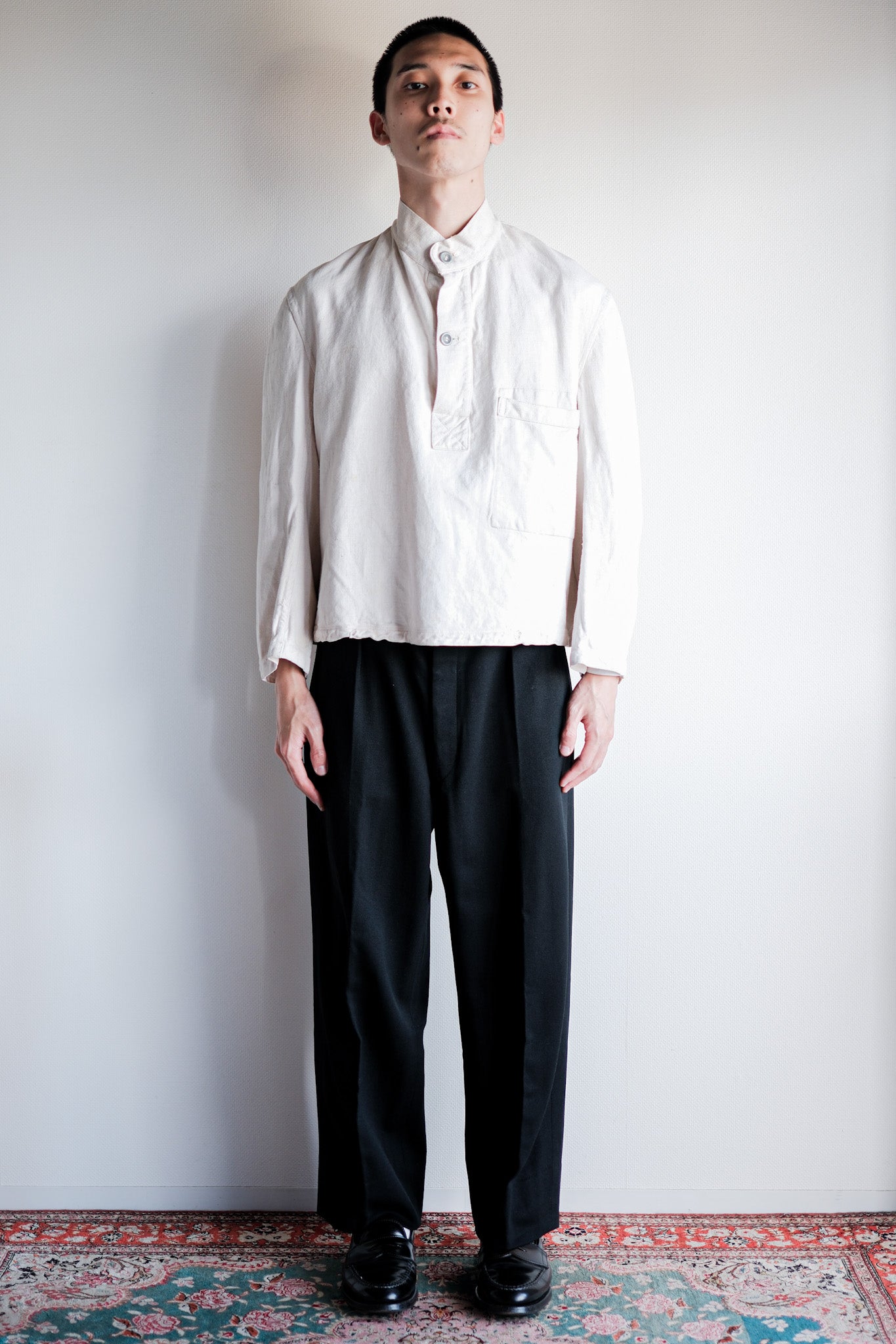 【~40's】German Navy Drillich HBT Linen Smock "Kriegsmarine"