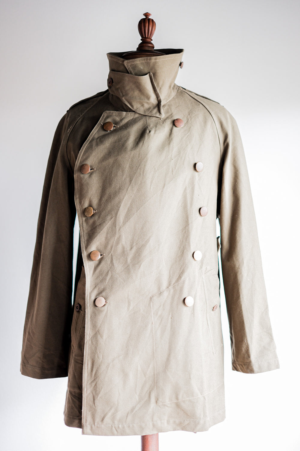 【~40's】French Army M38 Double Breasted Motorcycle Jacket Size.2 "1st Type" "Dead Stock"