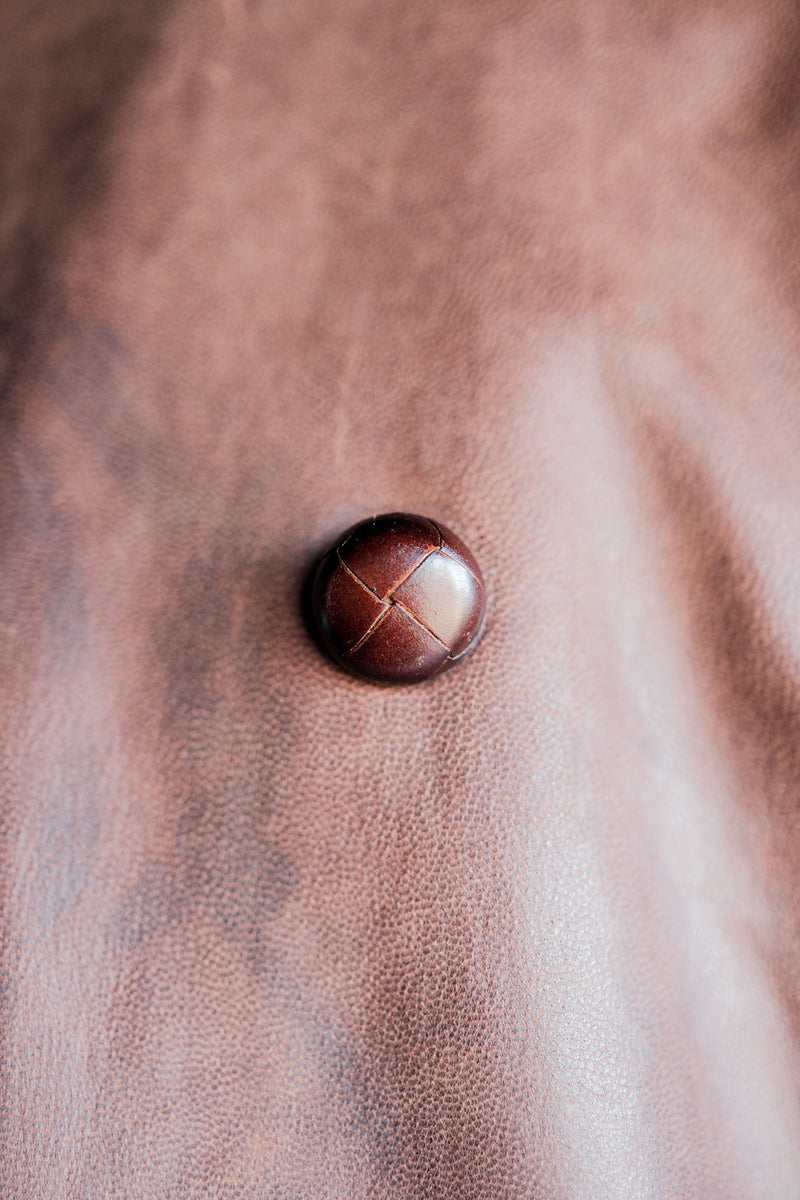 【~80's】Italian Vintage Double Breasted Leather Jacket Size.52