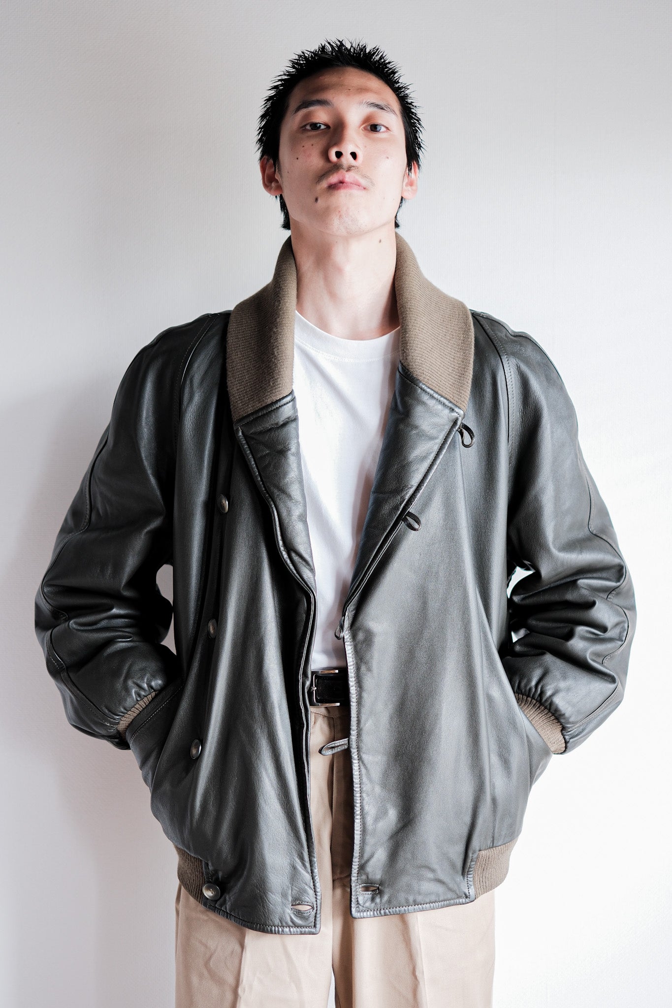 ［~80’s］Old Christian Dior Shawl Collar Leather Blouson Size.50
