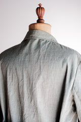 [~ 40's] German Vintage Green Chambray 4 กระเป๋าเสื้อแจ็คเก็ตงาน“ Dead Stock”