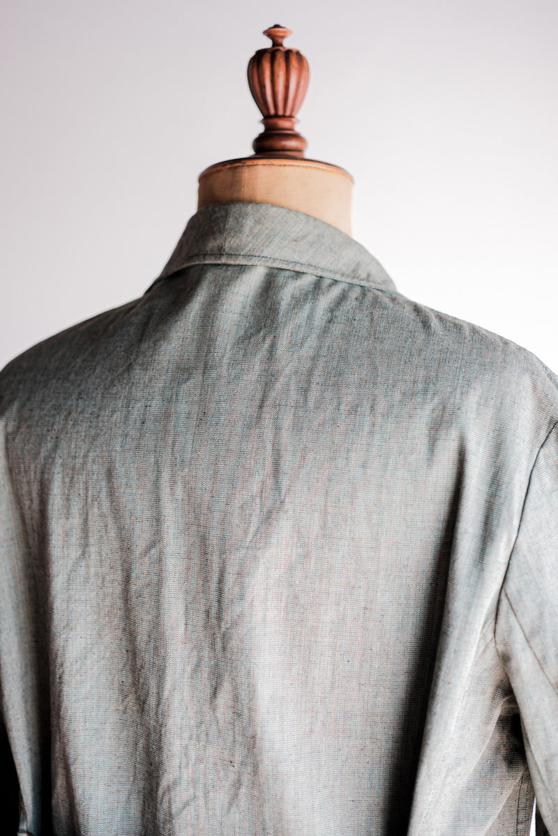 [~ 40's] German Vintage Green Chambray 4 กระเป๋าเสื้อแจ็คเก็ตงาน“ Dead Stock”