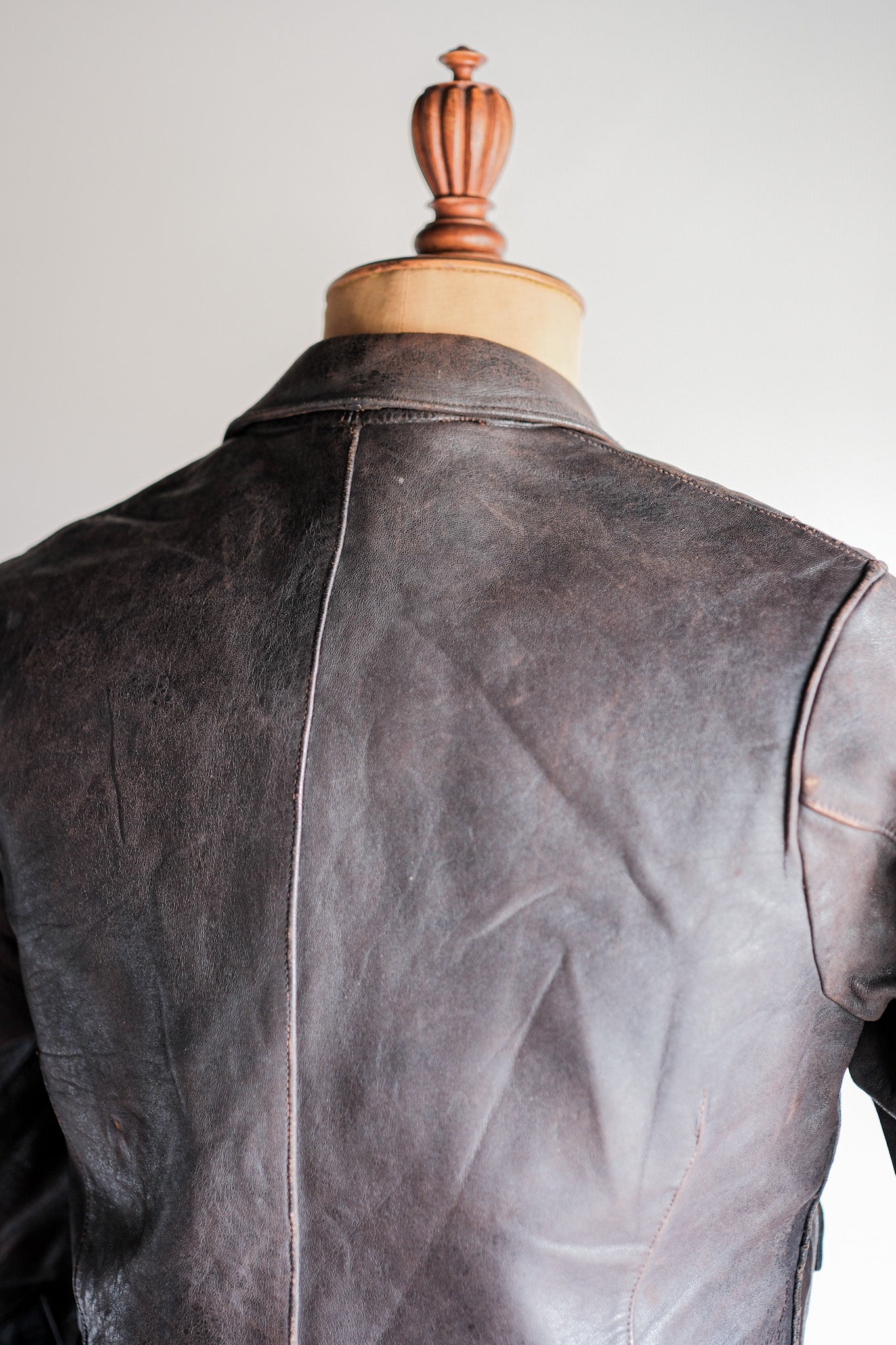 ［~40's］German Vintage Double Breasted Motorcycle Leather Jacket