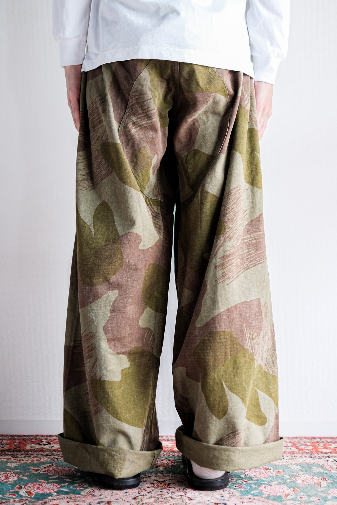 ［~50's］Belgium Army Brushstroke Camouflage Airborne Pants Size.6 "Remake" "Early Type"