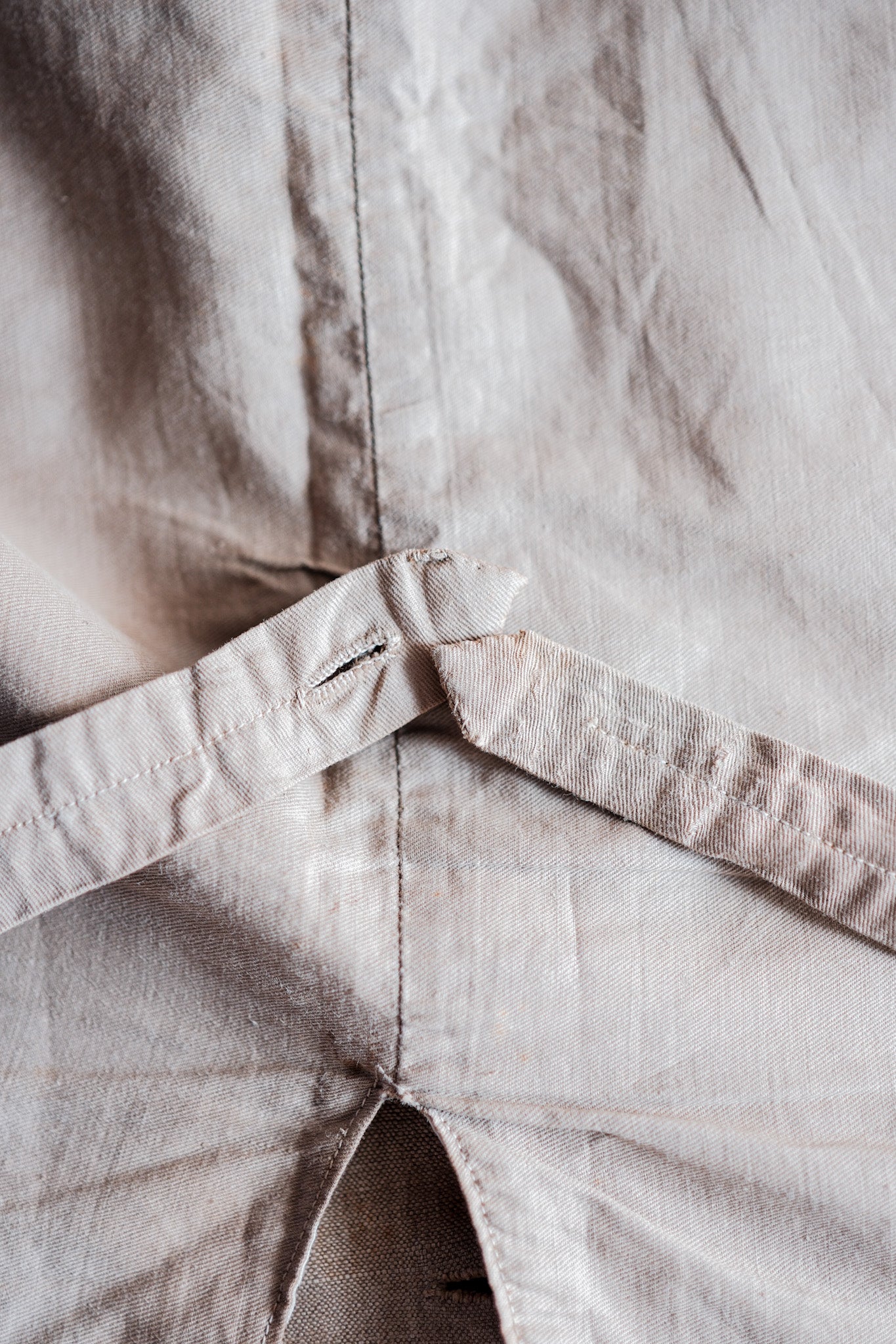 ［~40's］French Vintage Linen Work Gilet