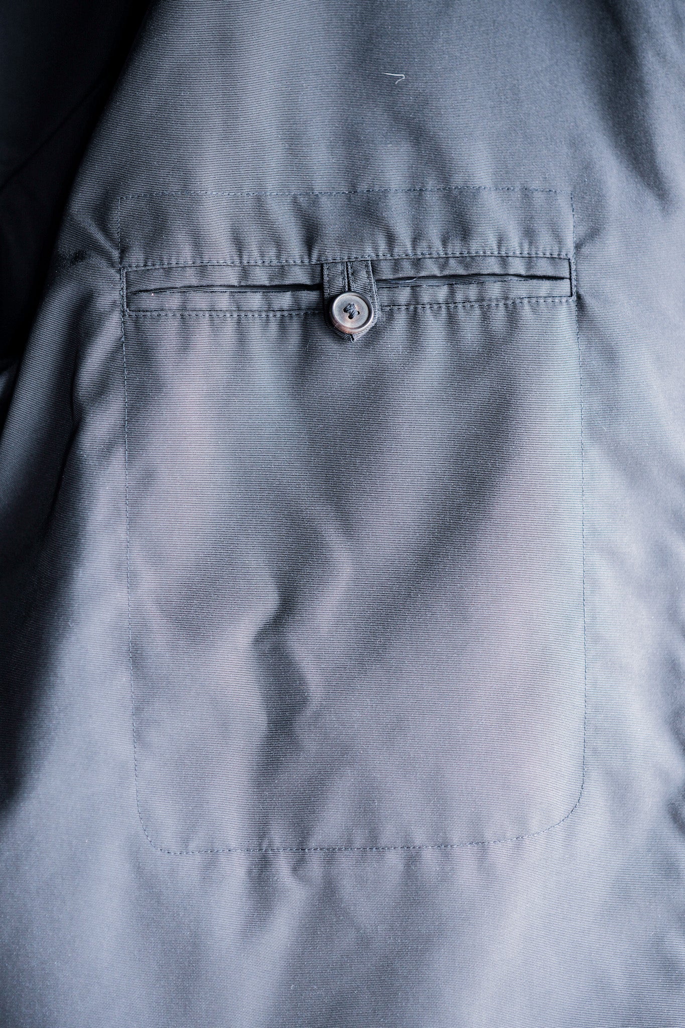 【~90's】Old Hermès Paris Navy Polyamide Harf Coat Size.56