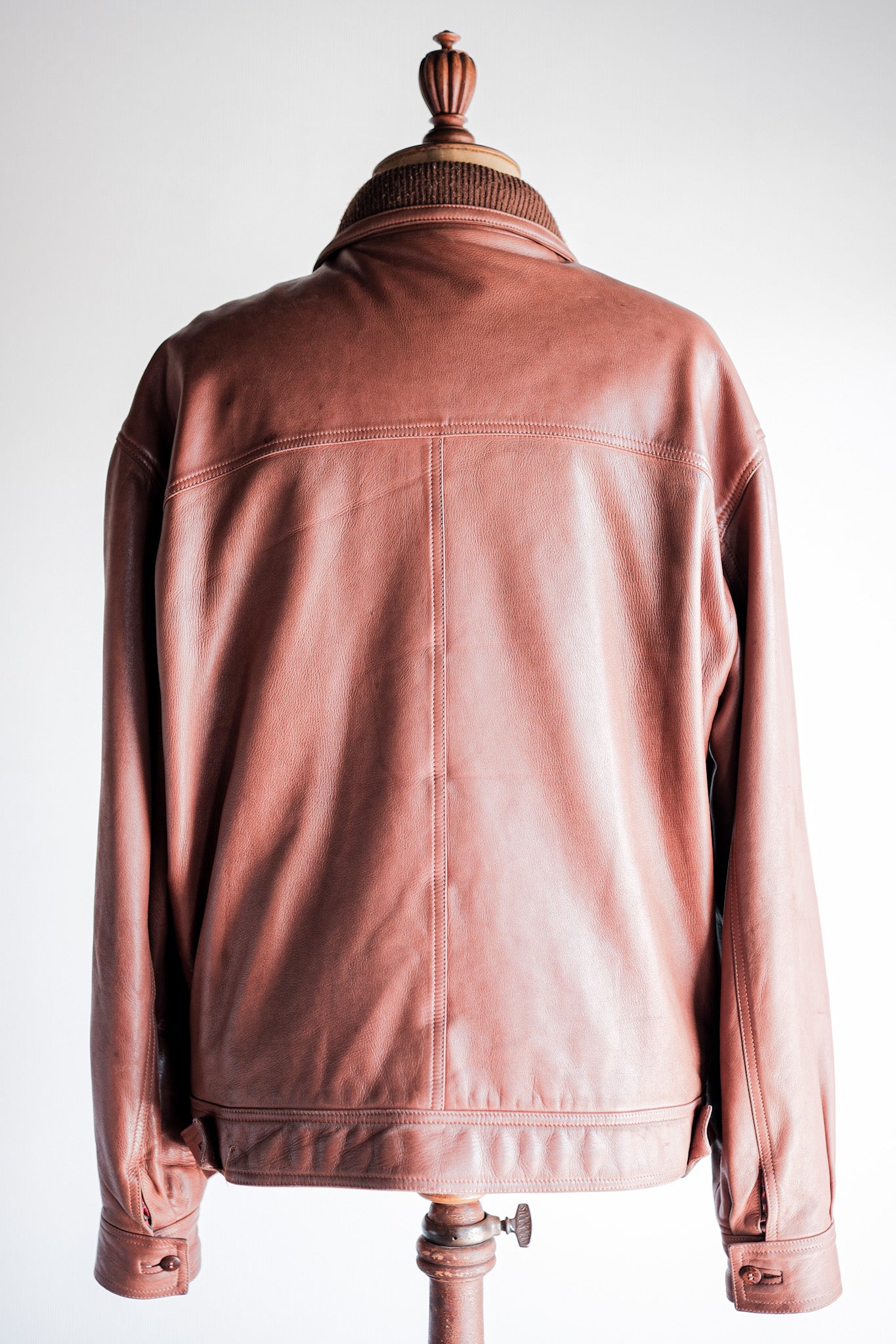 【~70’s】Old GUCCI Brown Leather Blouson Size.52