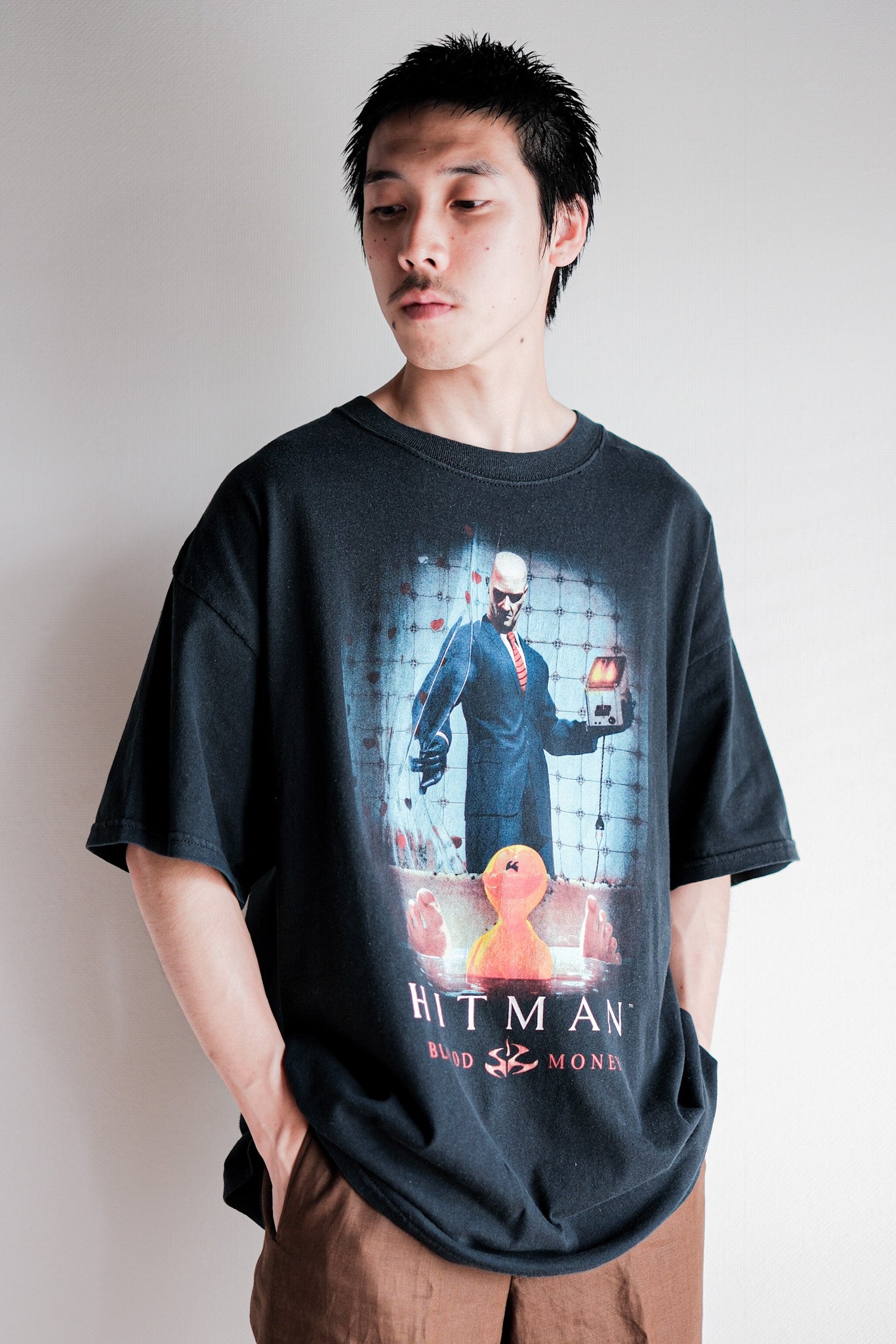 【~00's】Vintage Game Print T-shirt Size.XL "Hitman - Blood Money"