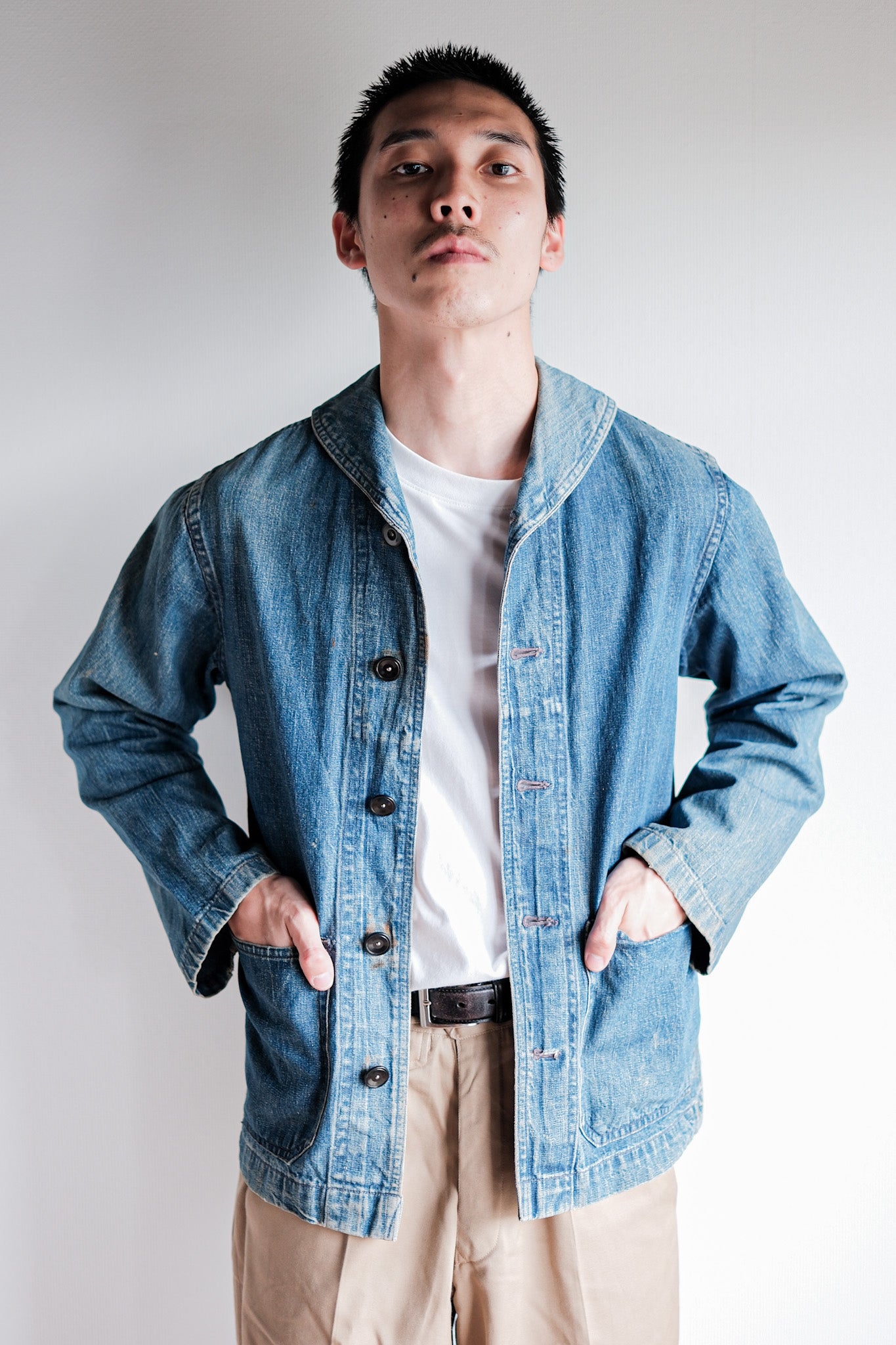 ［~40’s］WWⅡ U.S.NAVY Shawl Collar Denim Coverall