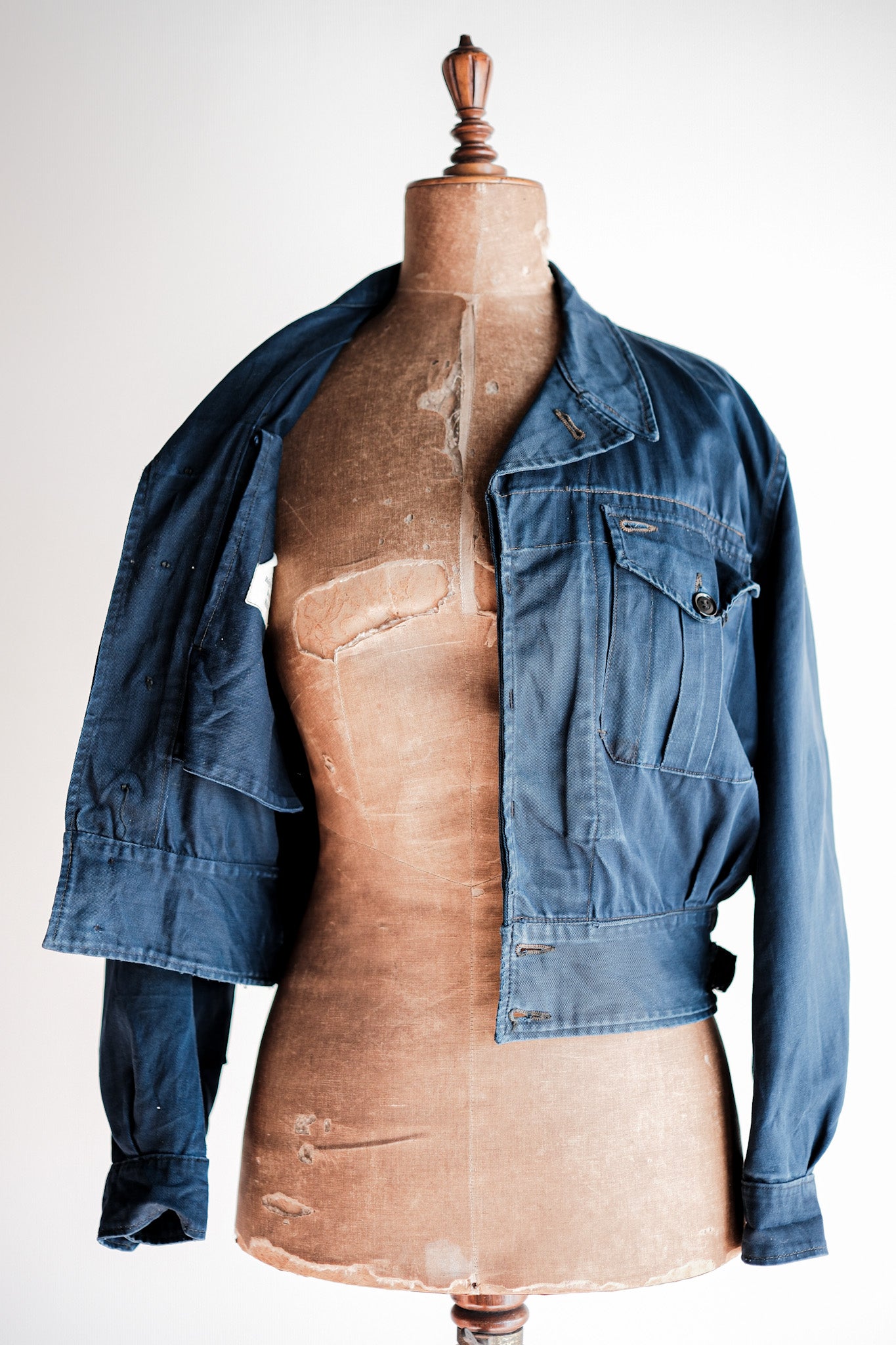 ［~60’s］Royal Canadian Navy Indigo Cotton Twill Work Jacket Size.N2