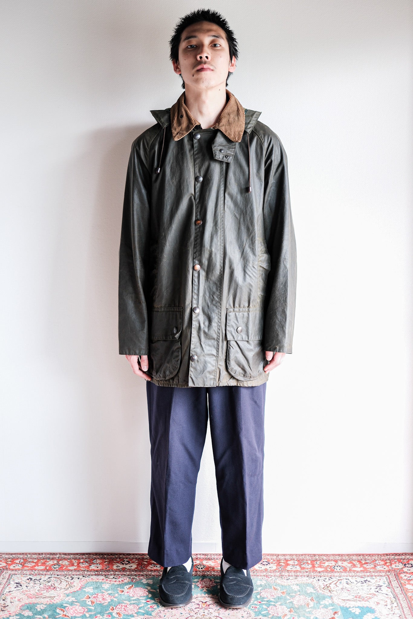 ［~80's］Vintage Barbour "BEAUFORT" With Hood 2 Crest Size.38