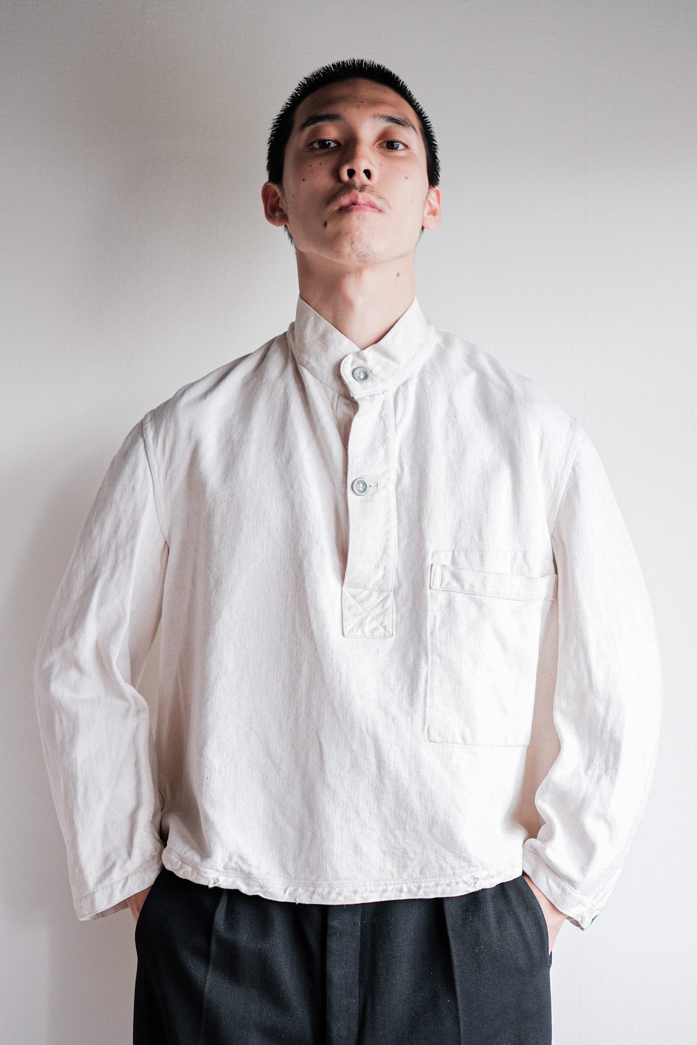 【~40's】German Navy Drillich HBT Linen Smock "Kriegsmarine"