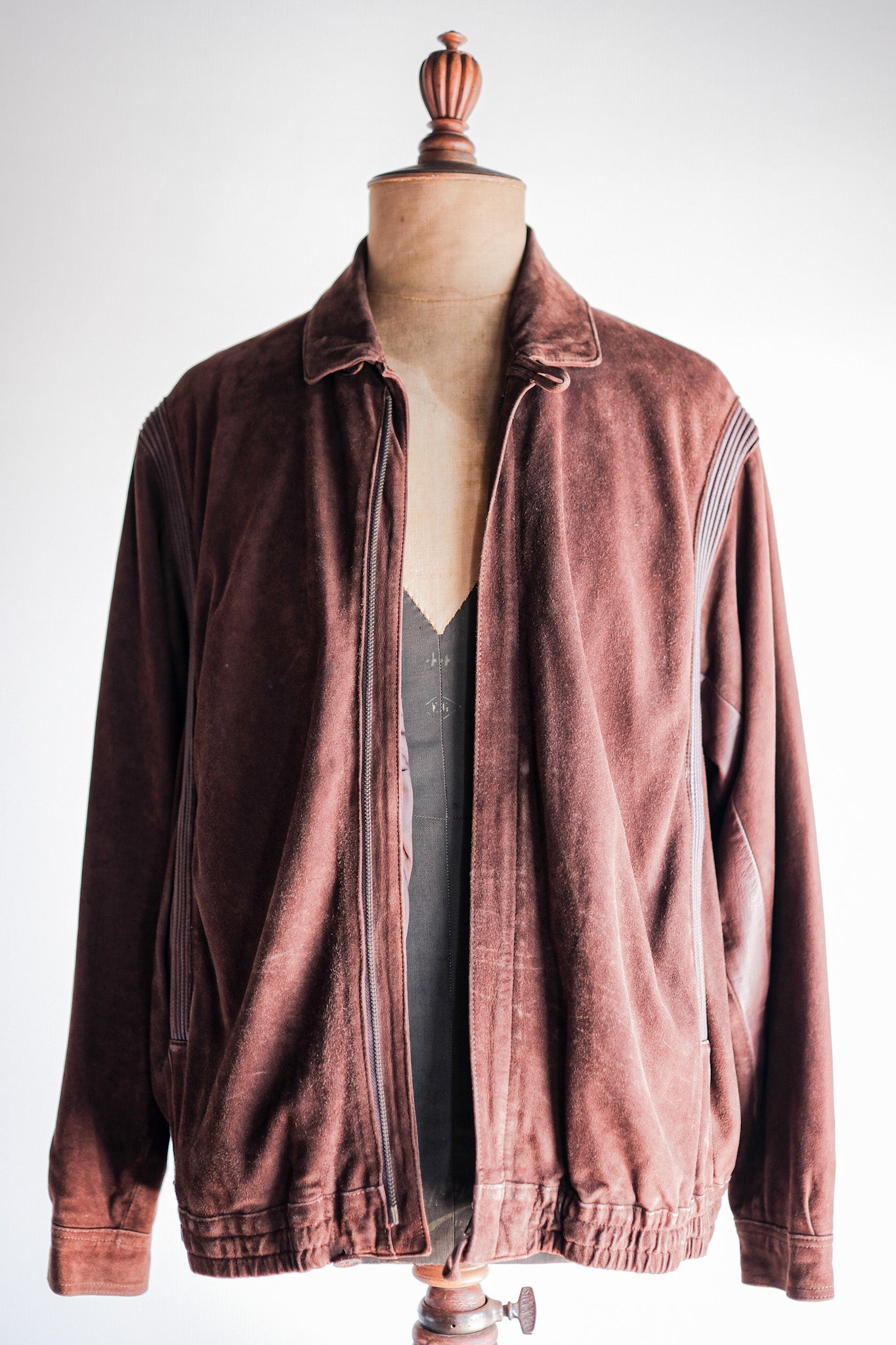 ［~80’s］Old LOEWE Brown Suede Leather Jacket