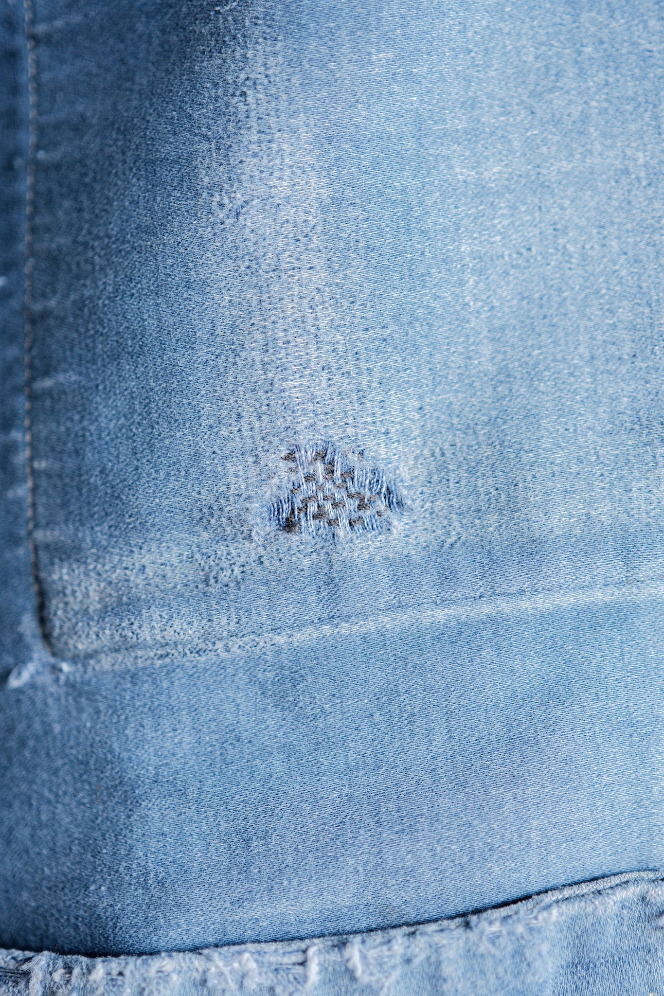 ［~40's］French Vintage Blue Moleskin Work Jacket "Le Mont St. Michel"