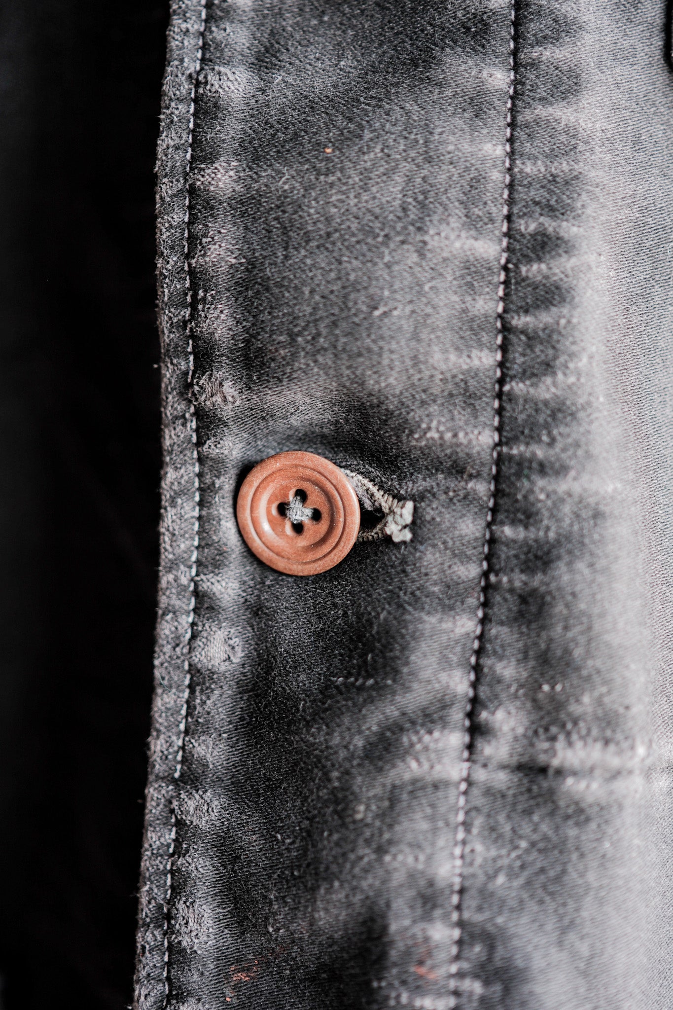 ［~40's］French Vintage Black Moleskin Work Jacket "Adolphe Lafont"