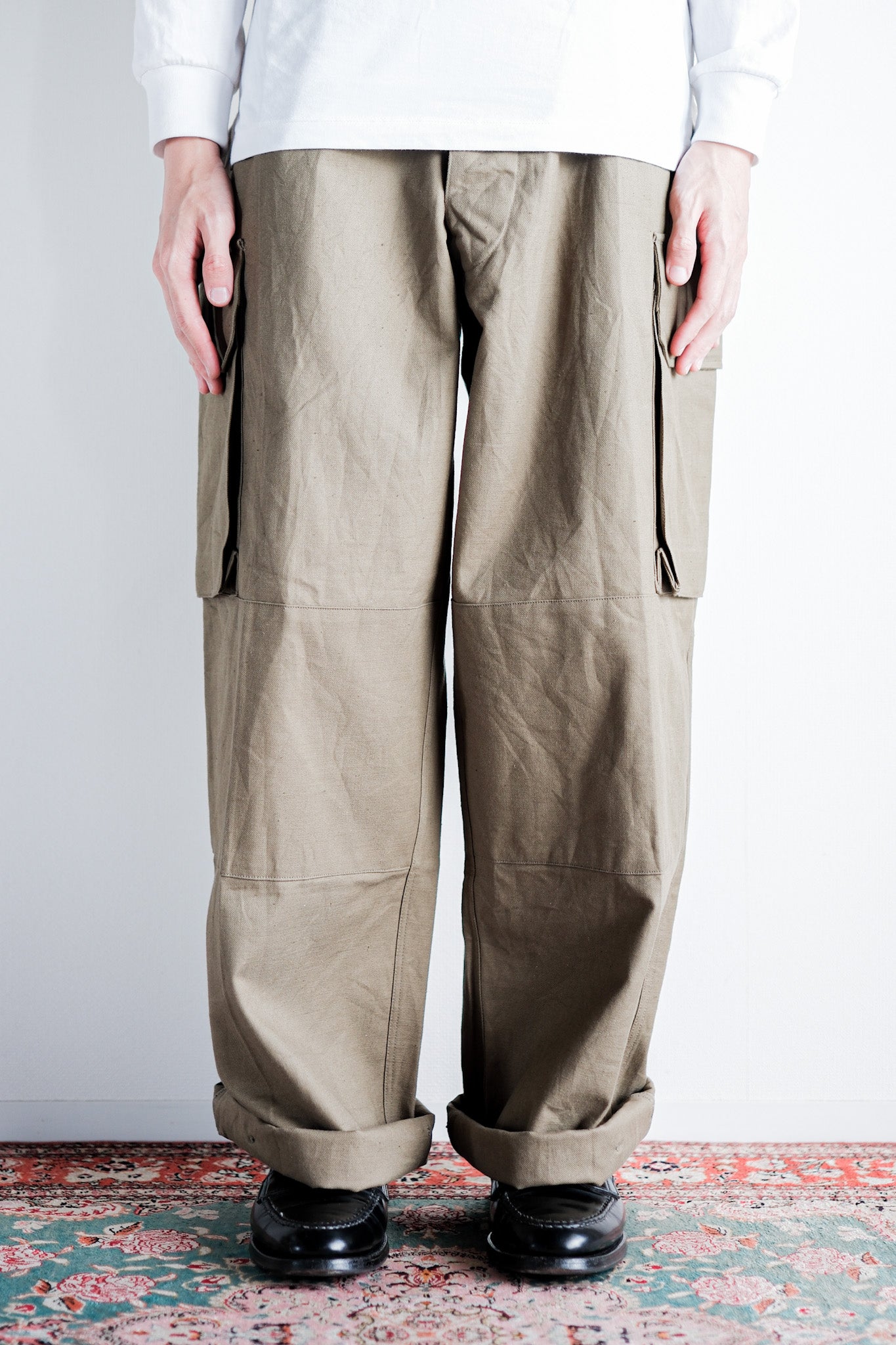 50's】French Army M47 Field Trousers Size.35 