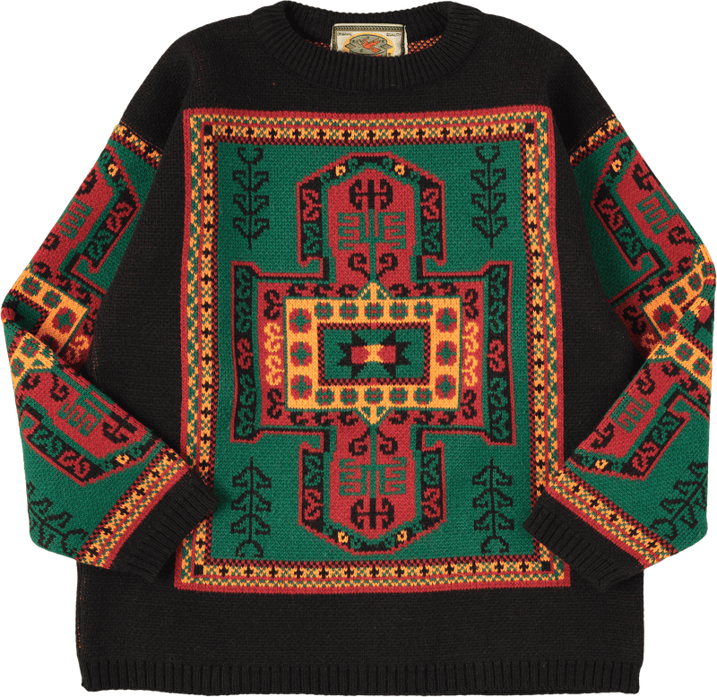 [~70's] French Vintage Wool Acrylic Patterned Sweater