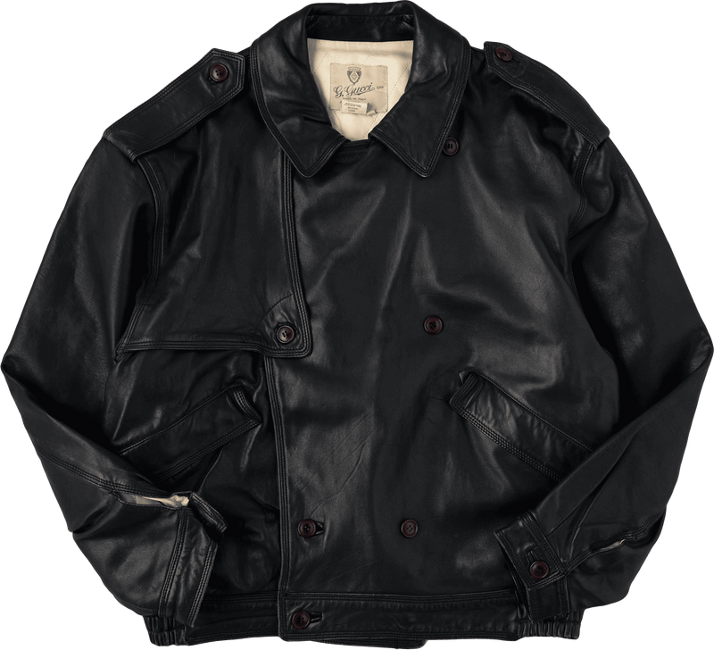 【~70’s】Old GUCCI Black Leather Blouson Size.50