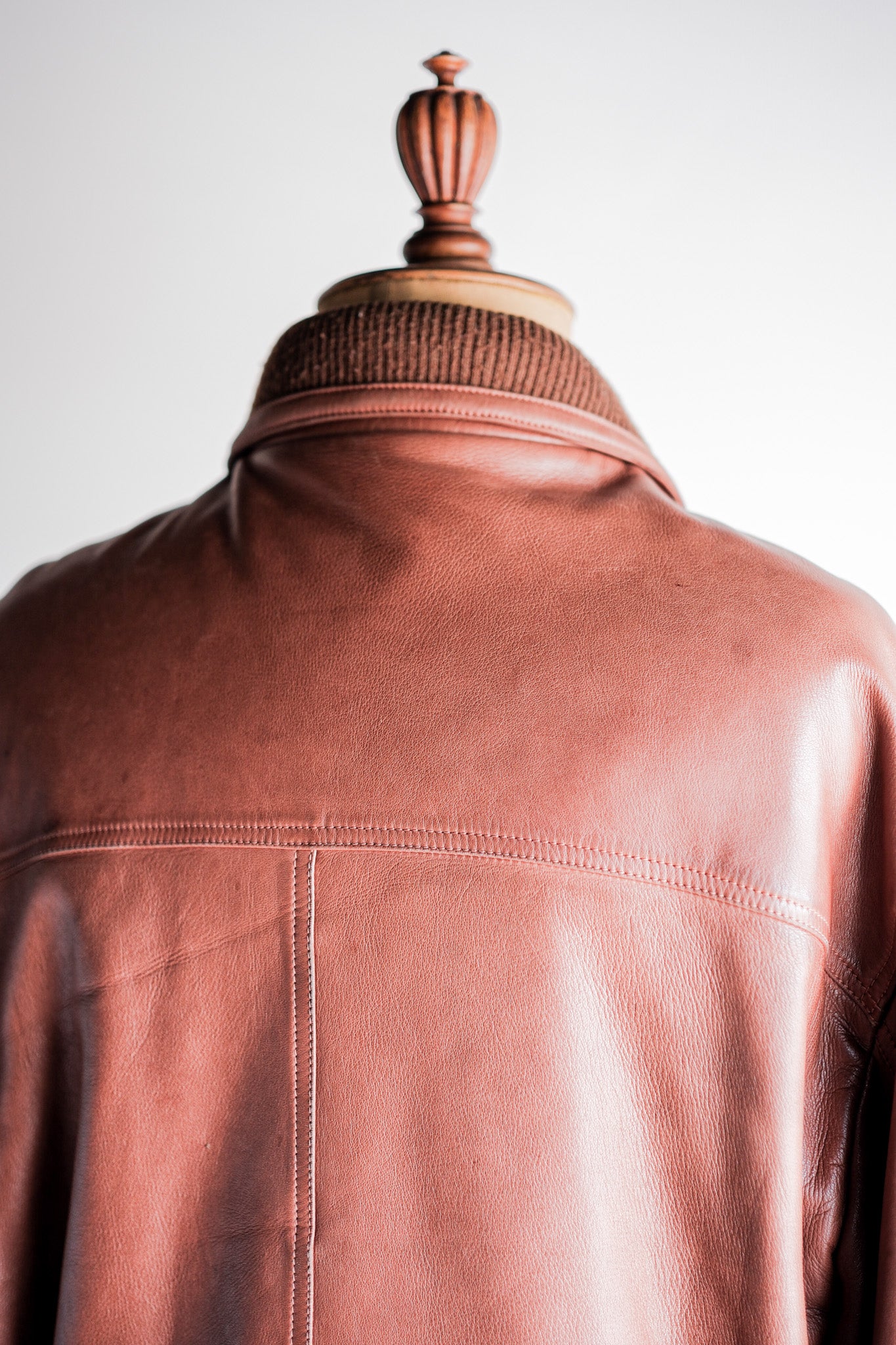 [~ 70's] Old Gucci Brown Leather Blouson size.52