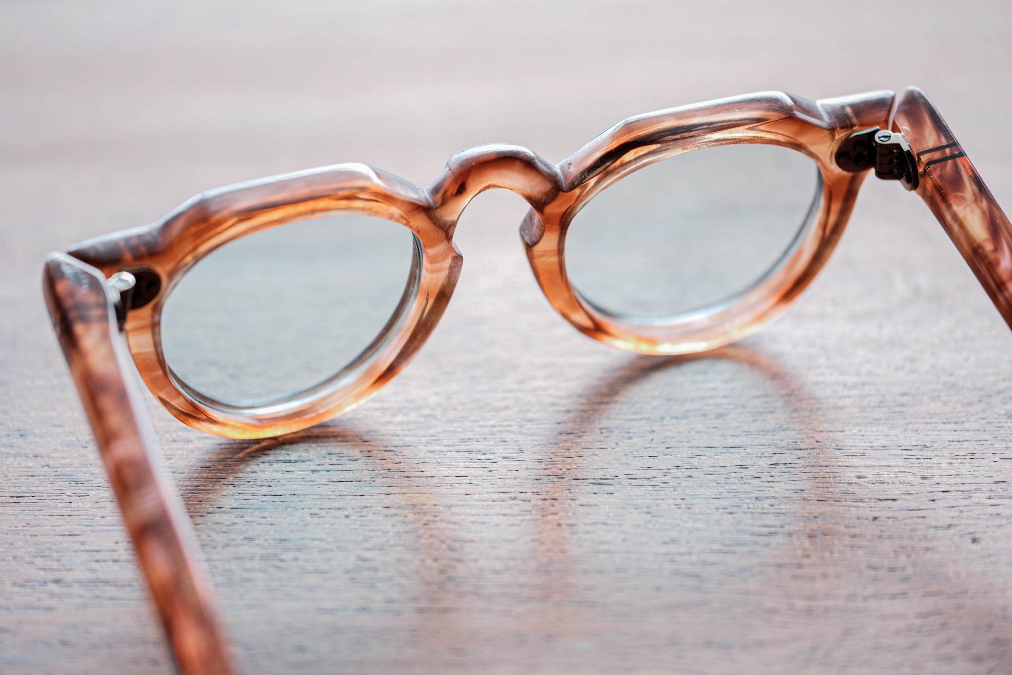 ［~40’s］French Vintage Crown Panto Celluloid Frame "3 Dots"