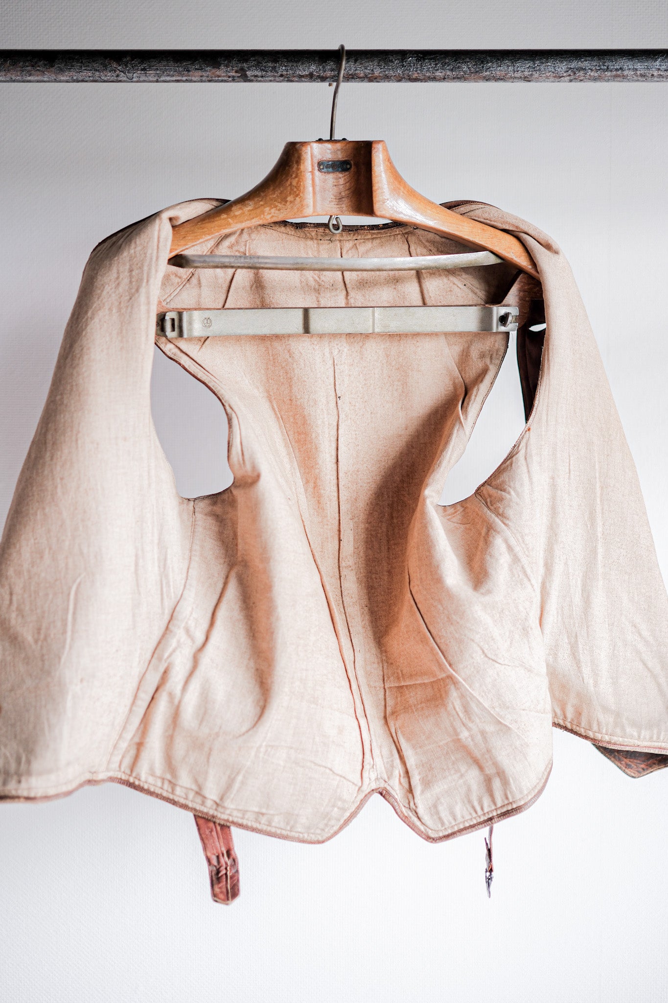 ［~50's］French Vintage Brown Leather Work Gilet