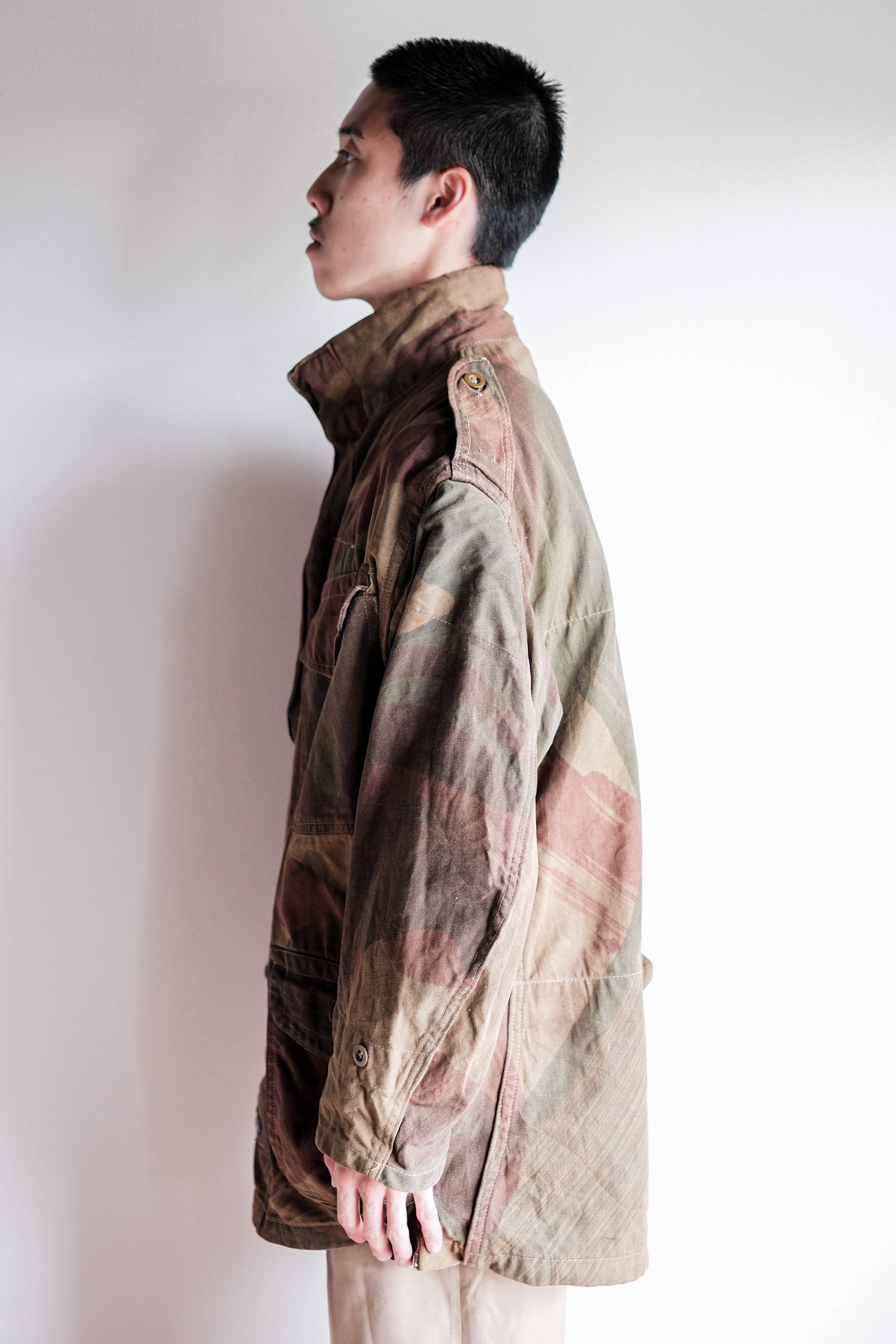 [~ 40's] WWⅡ British Army AIRBORNE TROOPS BRUSHSTROKE CAMOUFLAGE DENISON SMOCK "SAS"