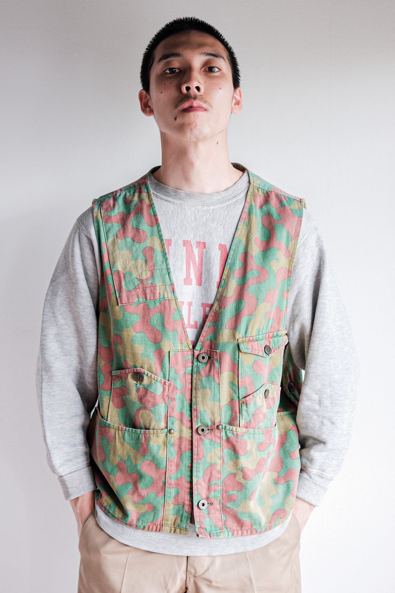 【~60's】Italian Vintage San Marco Camouflage Hunting Vest