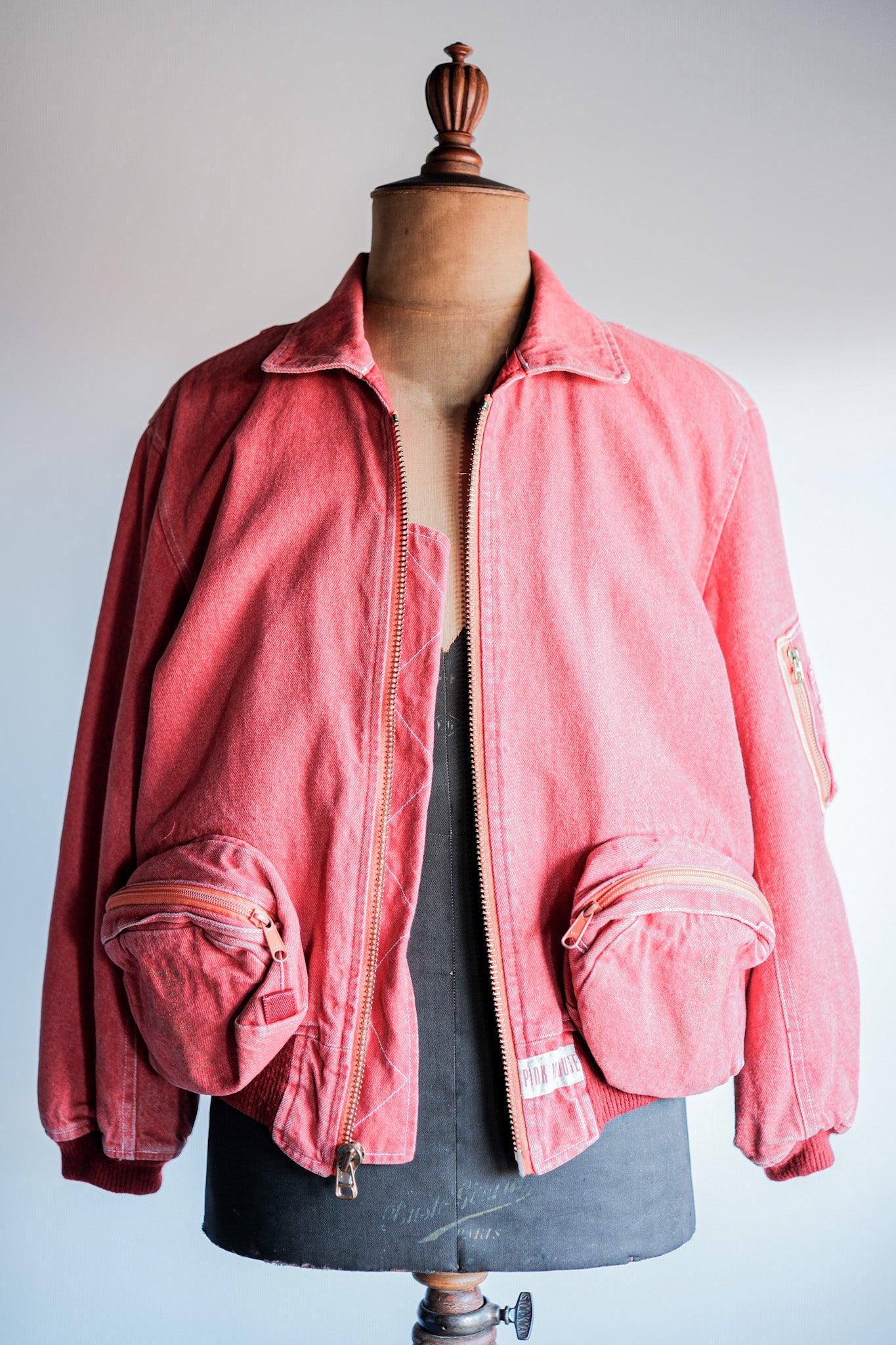 90's】Old PINK HOUSE Red Denim Blouson