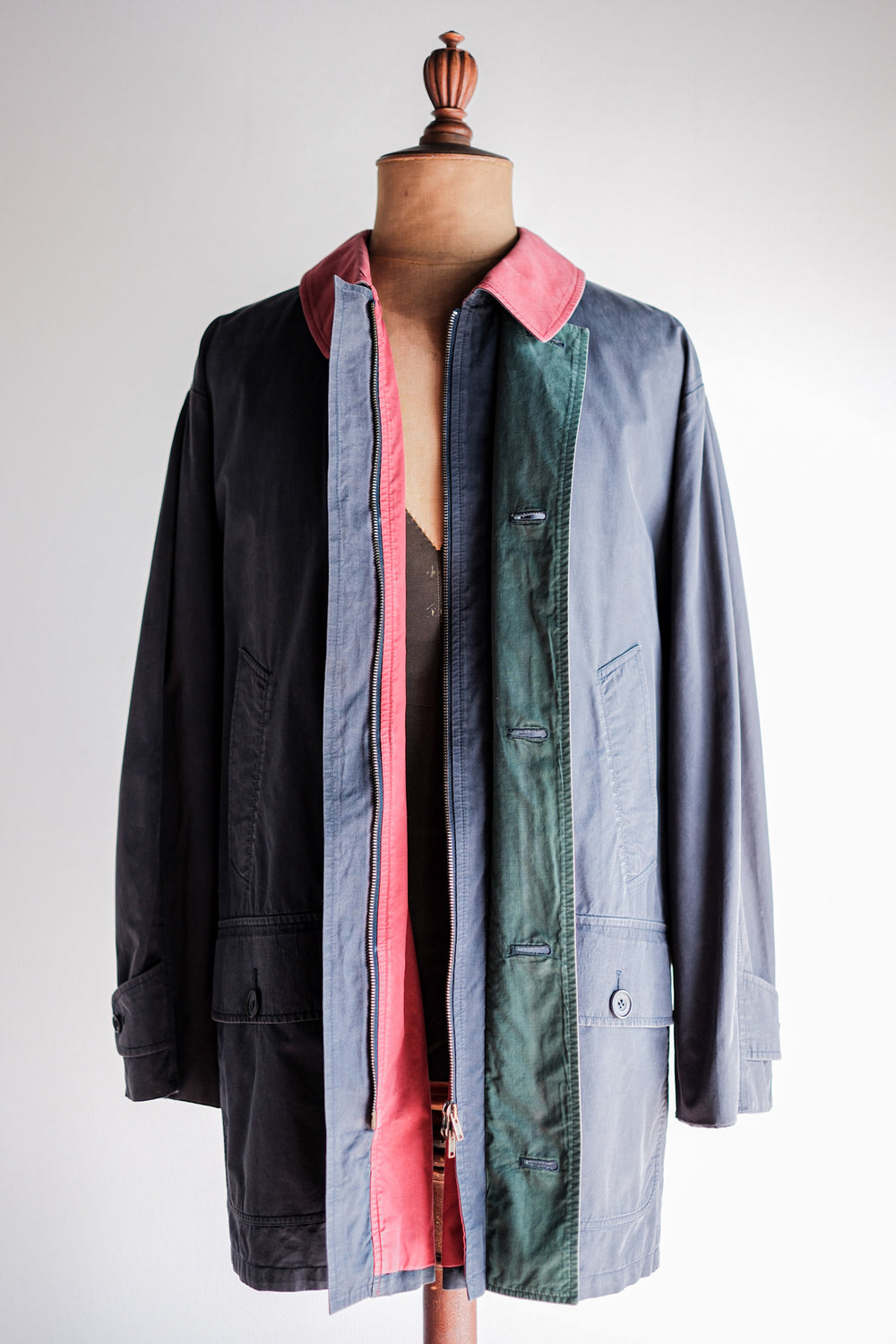 ［~90's］Old INVERTERE 2 Tone Cotton Coat