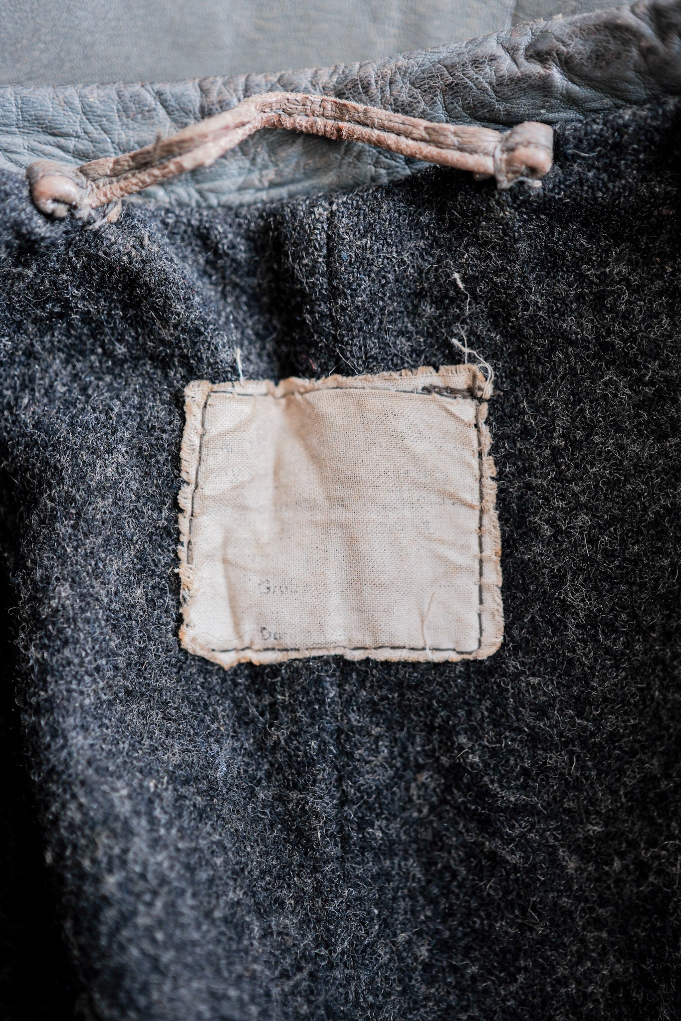 ［~40's］WWⅡ German Navy U-Boat Crew Gray Leather Jacket "Kriegsmarine"